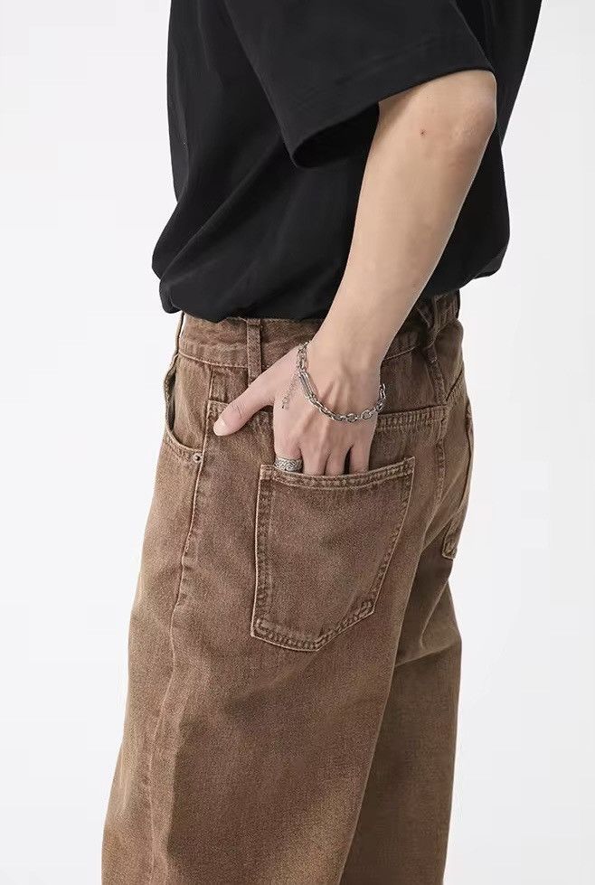 Jean × Vintage Vintage Style Coffee Straight Loose Jeans Pants Size US 34 / EU 50 - 6 Thumbnail