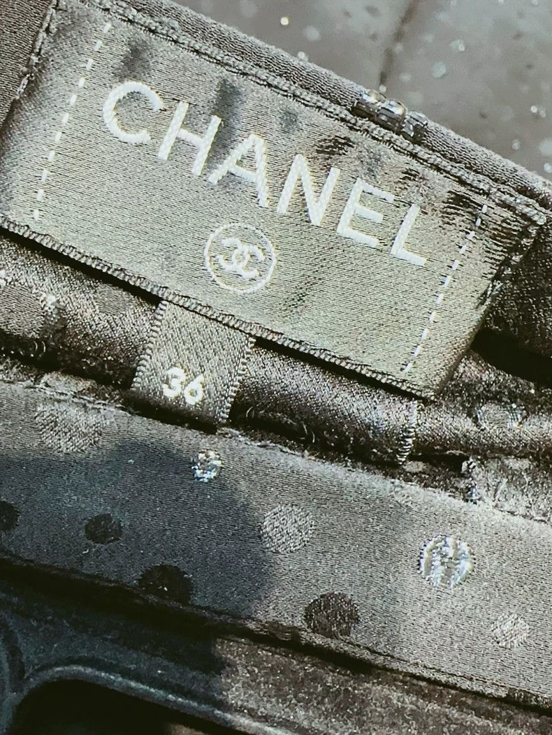 Chanel Chanel Black 36-size polka dot double C half-length skirt Size 24" / US 00 / IT 34 - 5 Thumbnail