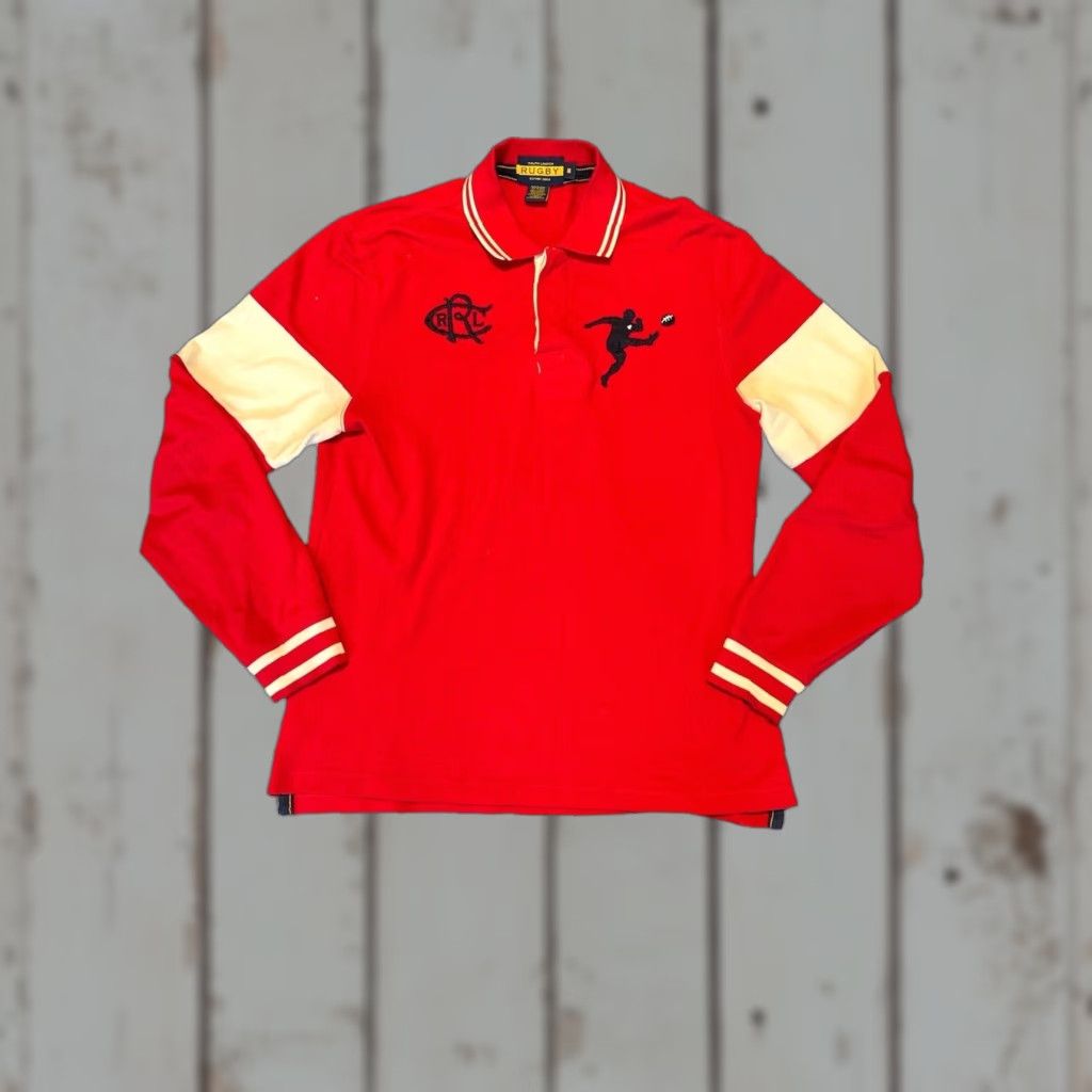 Ralph Lauren VINTAGE Ralph Lauren Rugby Shirt Mens XL Red Long Sleeve Embroidered Collared Button-Up Classic 90s Size US XL / EU 56 / 4 - 1 Thumbnail