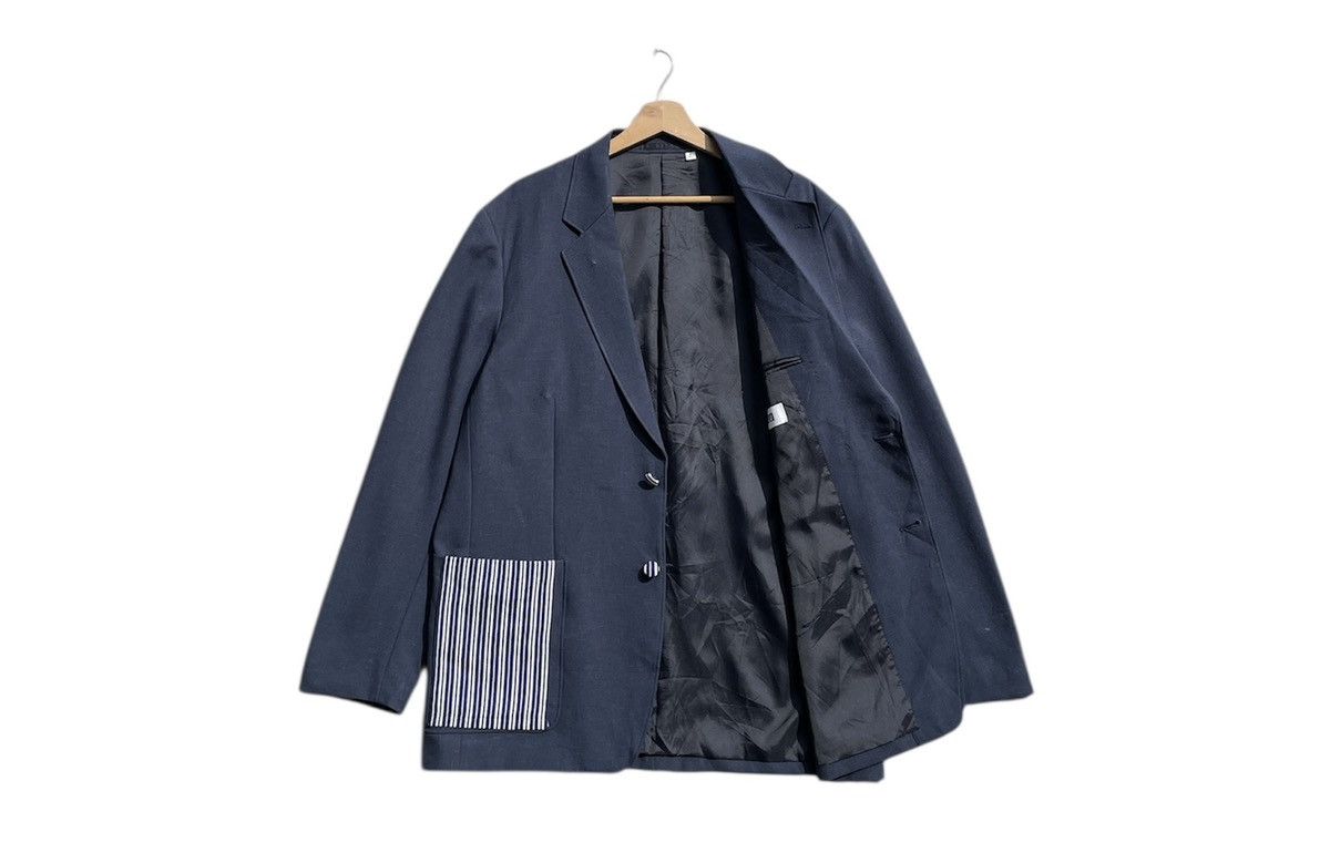 Japanese Brand 🔥Accept Binding 🔥 Uniqlo U Blazer With Striped Patch Pockets Size US XL / EU 56 / 4 - 3 Thumbnail