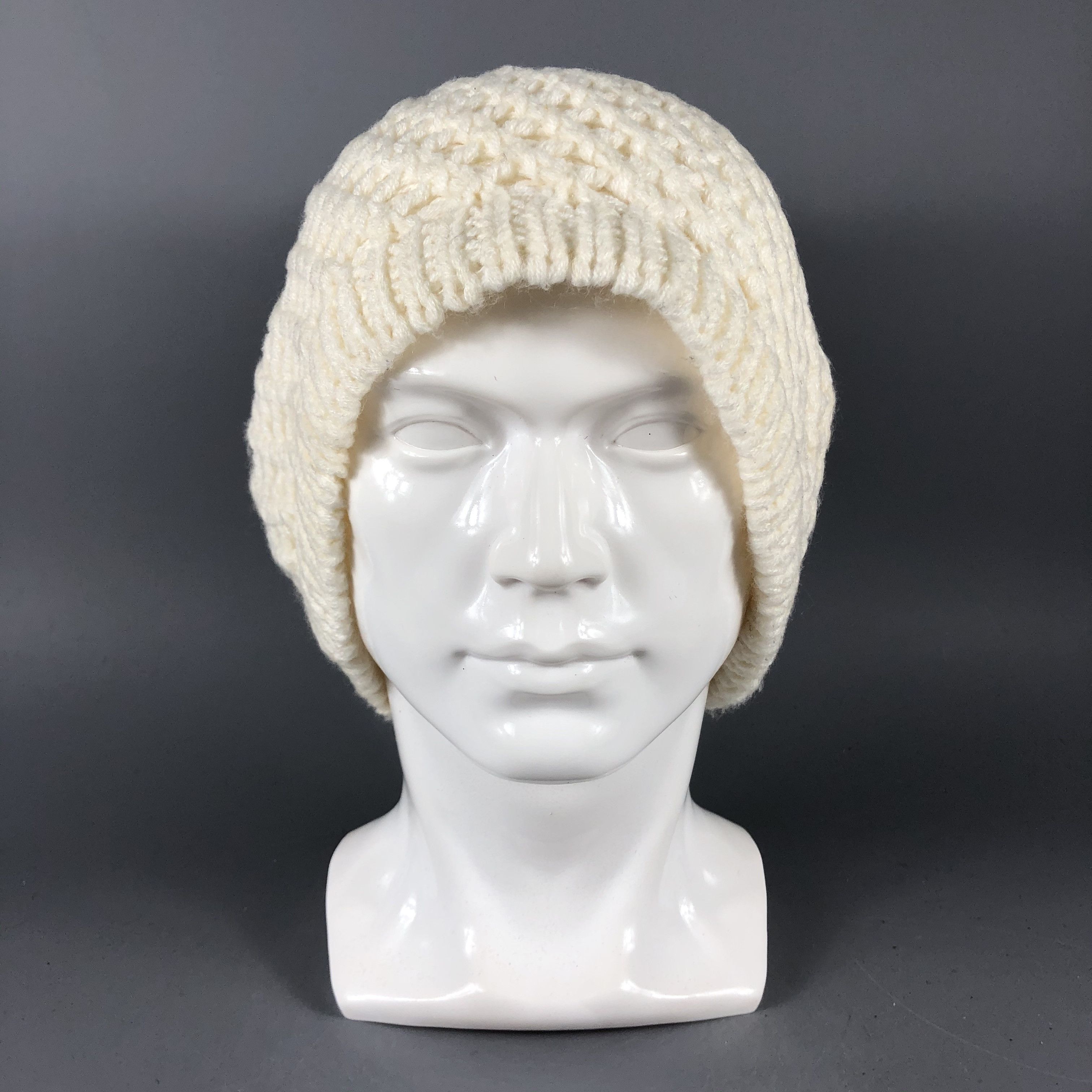 Vintage Vintage Knit Beanie Snow Hat Snow Cap -D848 Size ONE SIZE - 5 Thumbnail