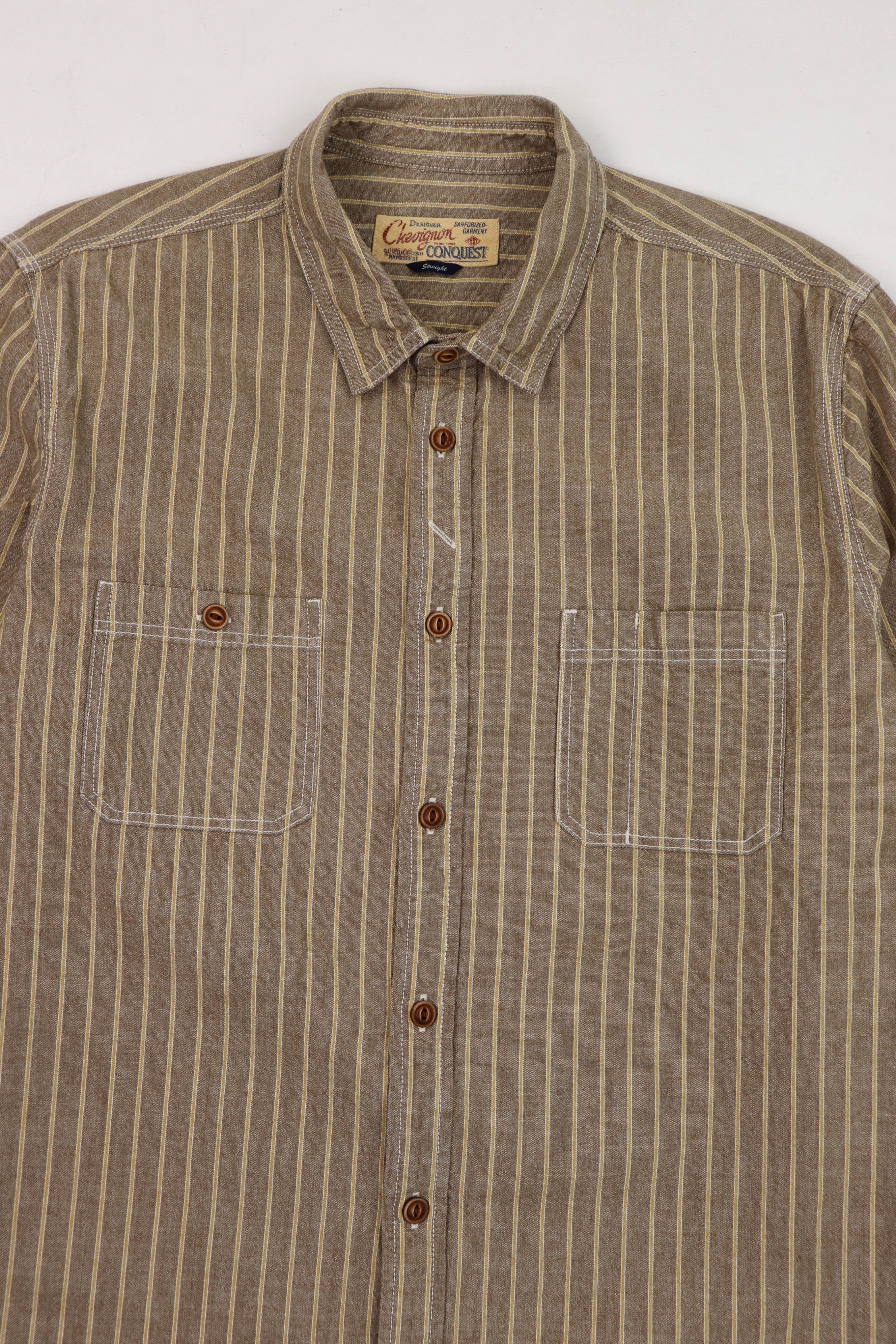 Chevignon Chevignon Conquest Striped Chemise Sanforized Cotton Shirt Size US L / EU 52-54 / 3 - 3 Thumbnail