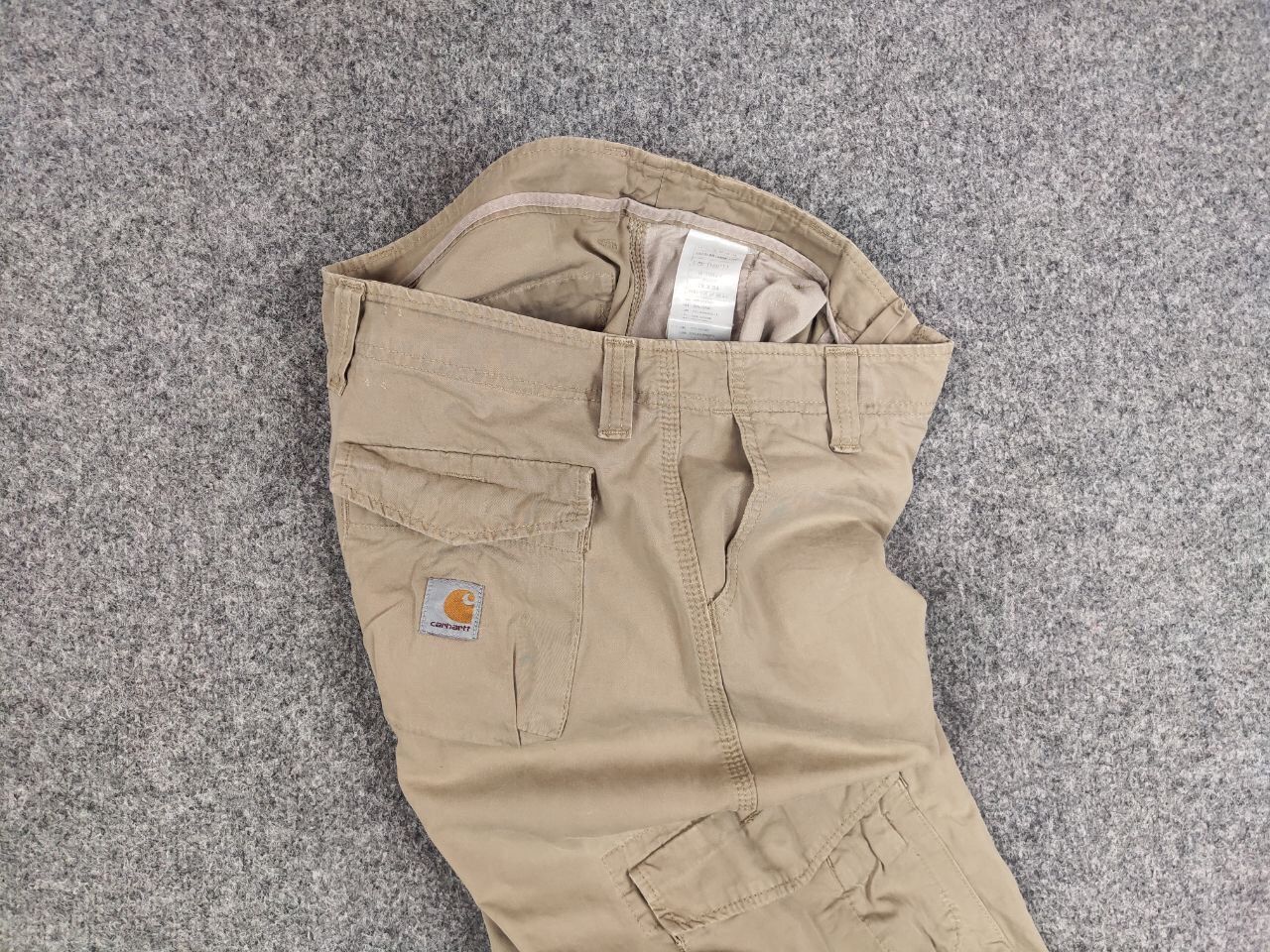 Carhartt Vintage 90's Carhartt Thrift Distressed Logo Cargo Pants Size US 30 / EU 46 - 15 Thumbnail