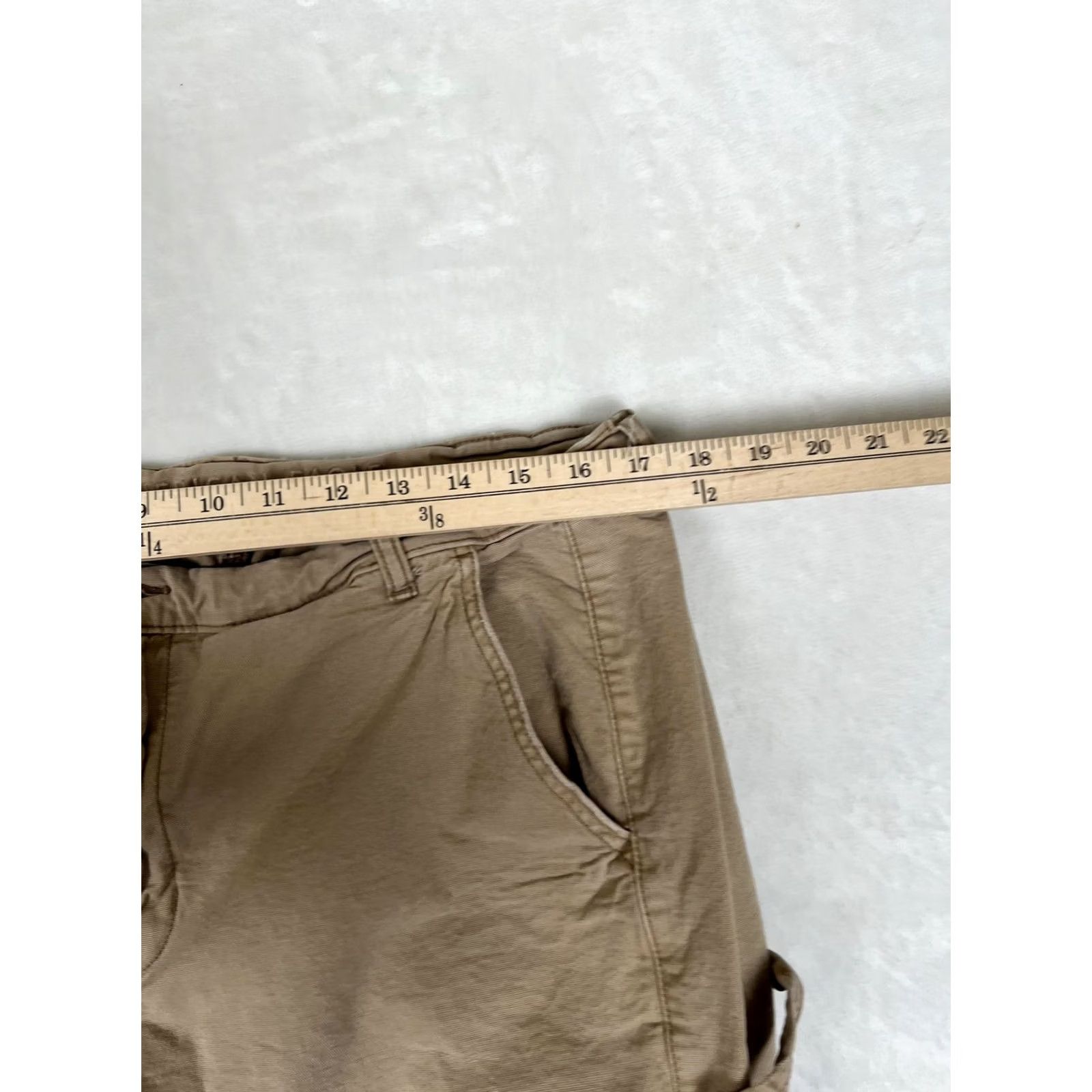 American Eagle Outfitters VINTAGE American Eagle Outfitters Cargo Pants Womens 16 Beige High Rise Stretch Size 38" / US 16 / IT 52 - 3 Thumbnail
