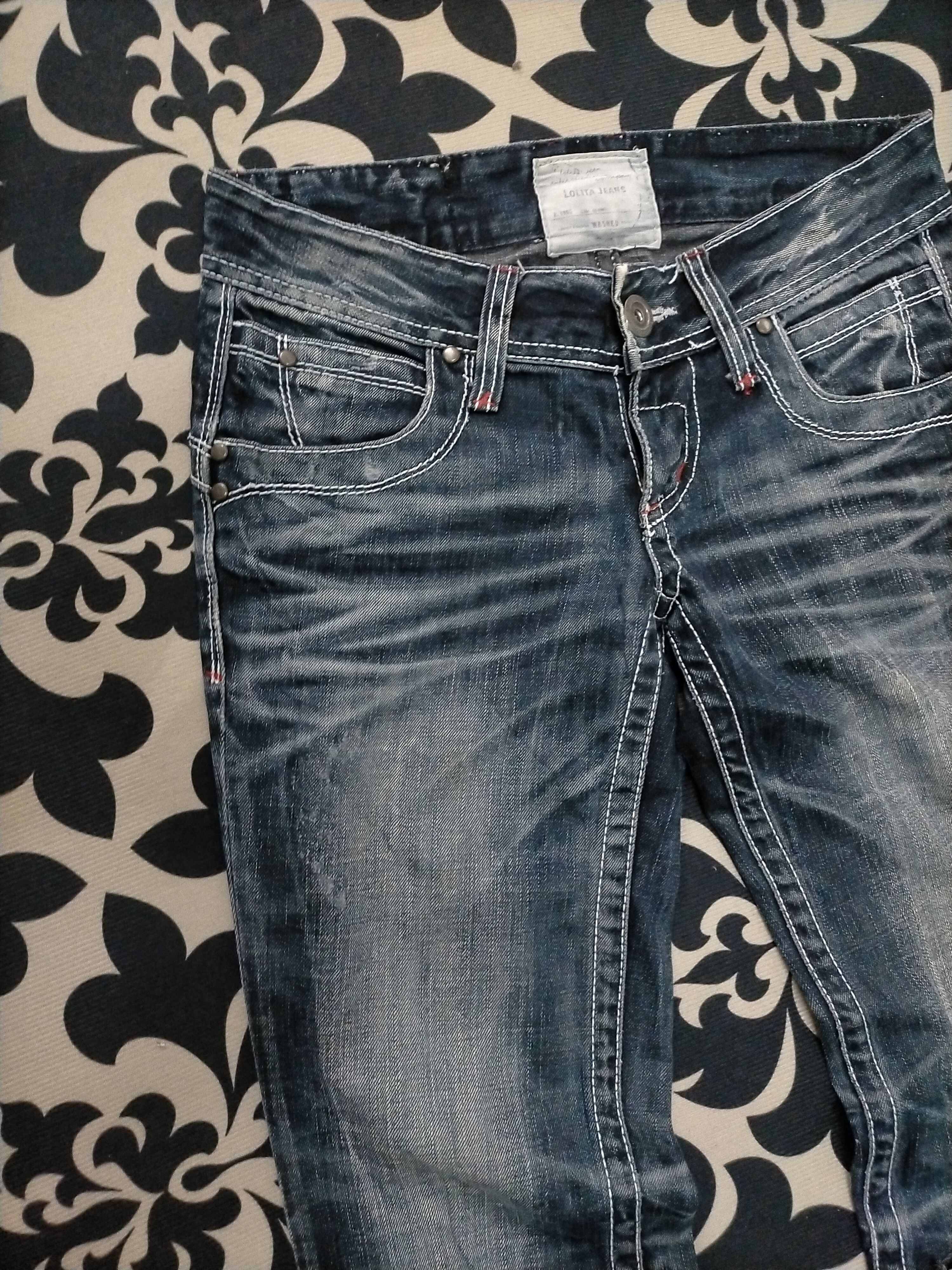 Tornado Mart 🔥Distressed🔥Lolita Sick Mudwash Flare Jeans Size US 28 / EU 44 - 2 Thumbnail