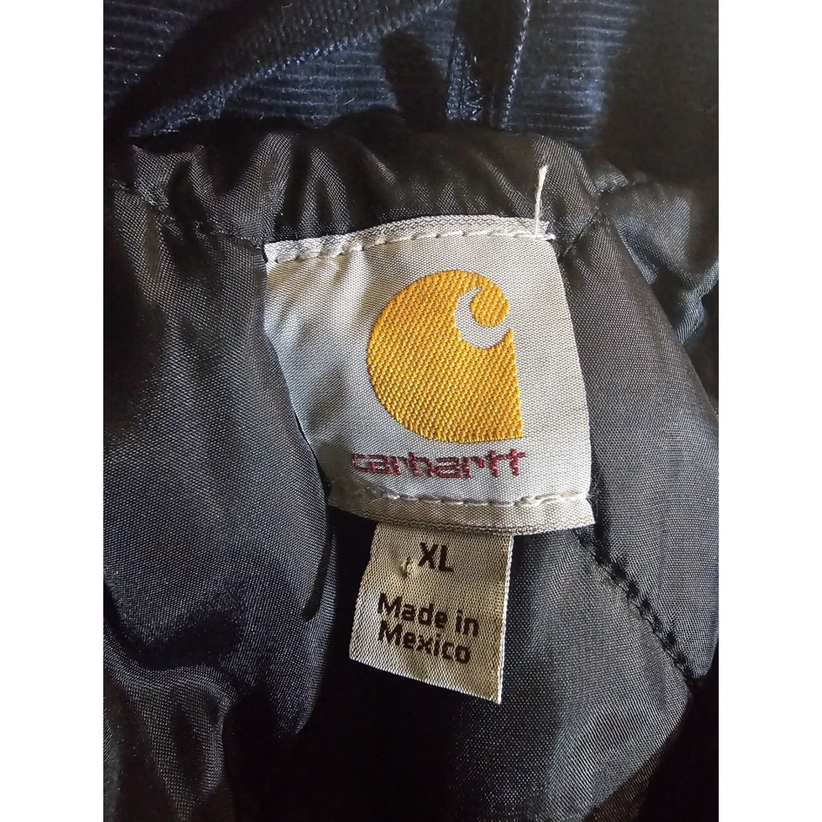 Carhartt Carhartt C003 DNY Quilted Lined Jacket Navy Blue Work Canvas Barn Coat Mens XL Size US XL / EU 56 / 4 - 4 Thumbnail
