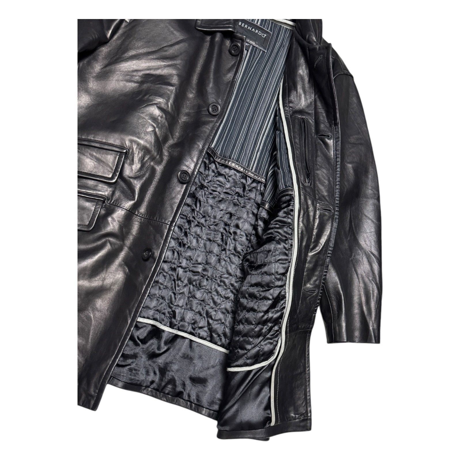 Leather BERNARDO GENUINE LEATHER Designer Winter Coat Jacket Large Size US L / EU 52-54 / 3 - 6 Thumbnail