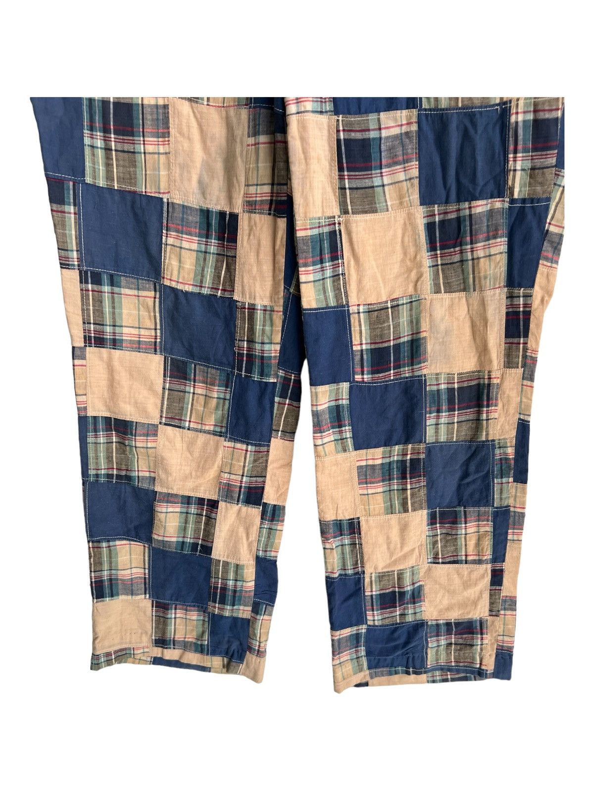 Brooks Brothers × Polo Ralph Lauren × Vintage 1970s Madras Patchwork Ralph Lauren Style Disco Rockabilly Size US 33 - 6 Thumbnail