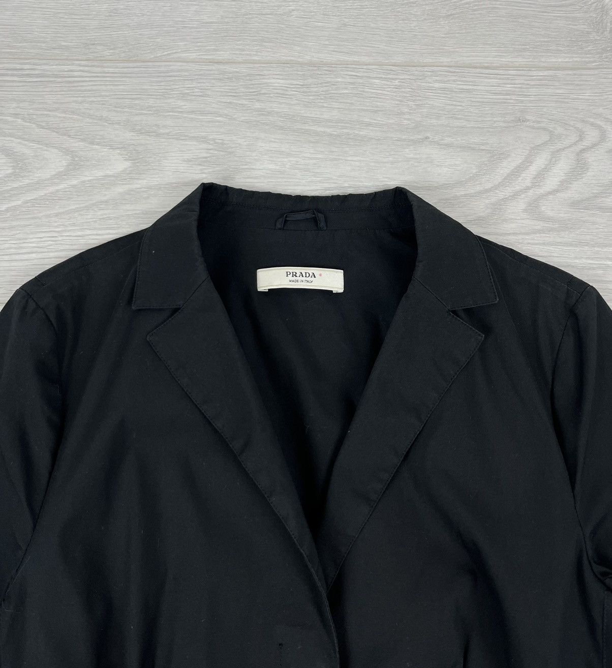 Prada Prada Milano Vintage 00s Black Button Blazer Jacket Size L / US 10 / IT 46 - 4 Thumbnail