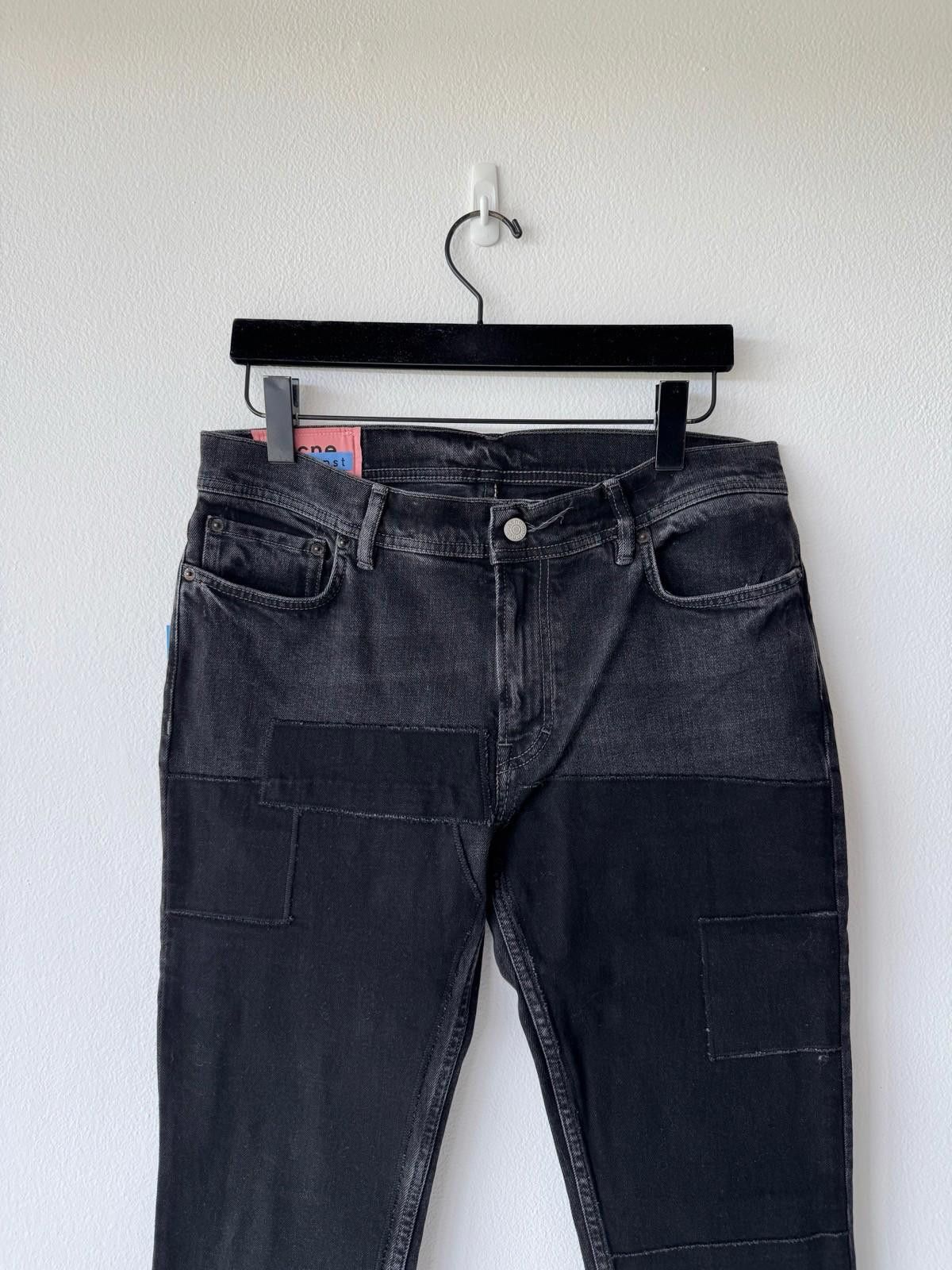 Acne Studios bla konst denim jeans north black patch 34 x 32