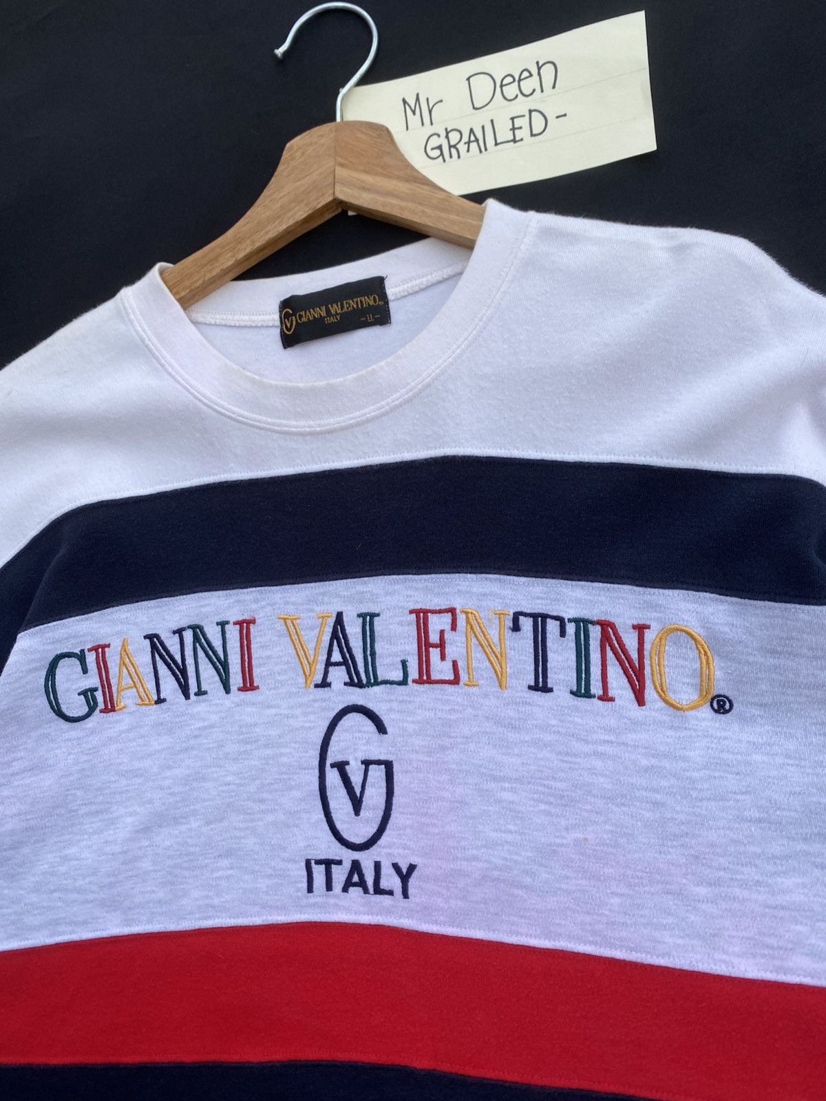 Gianni Valentino Rare Vintage Gianni Valentino Spellout Tshirt Size US L / EU 52-54 / 3 - 9 Thumbnail