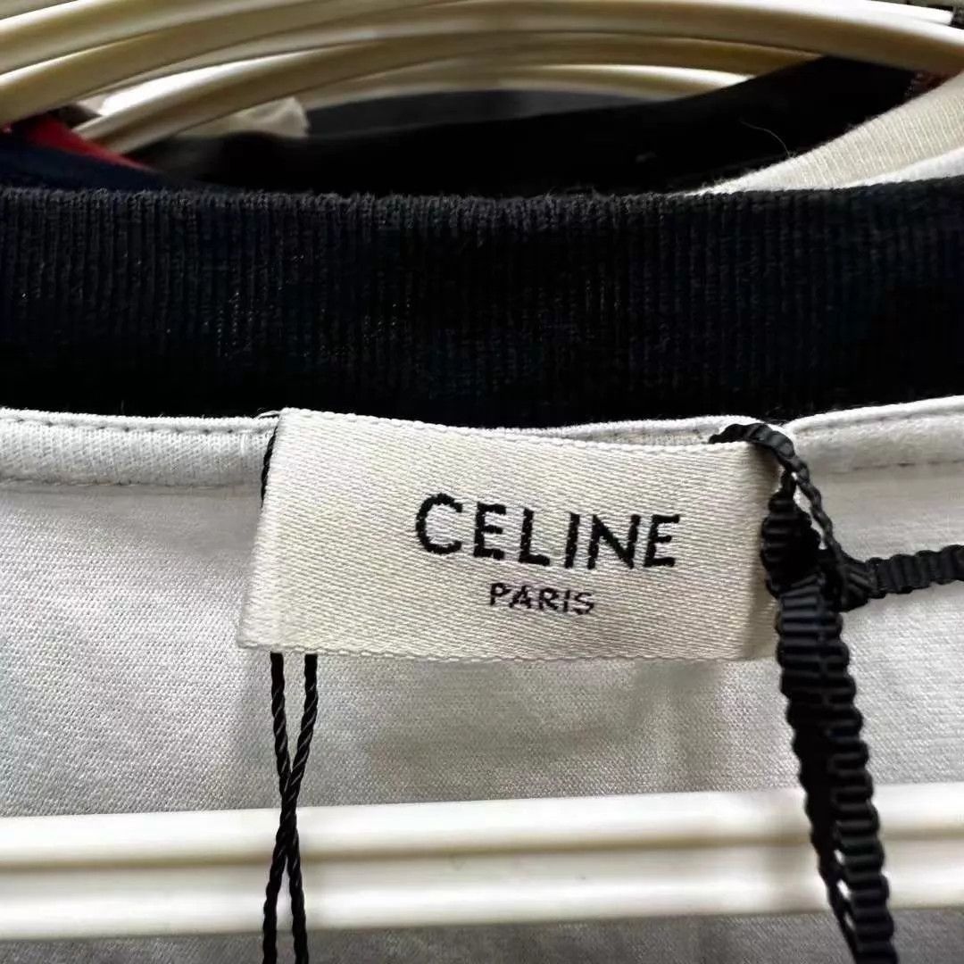 Celine Celine B&W Checkered Logo SS Tee XXL NWT Size XXL / US 16-18 / IT 52-54 - 2 Thumbnail