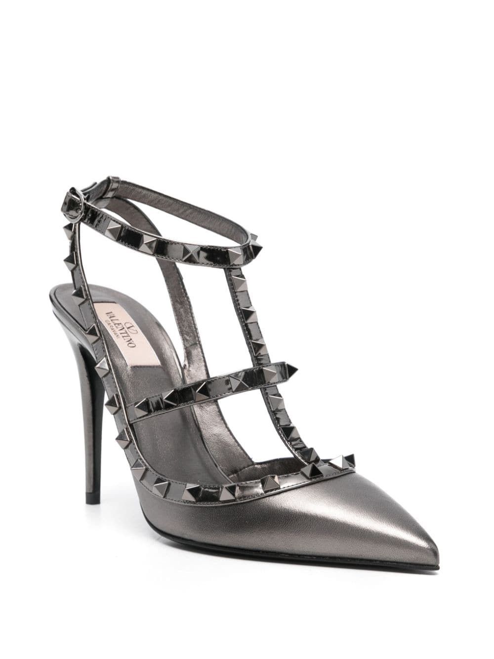 Valentino Rockstud 100mm Anthracite Grey Heel Pump 40
