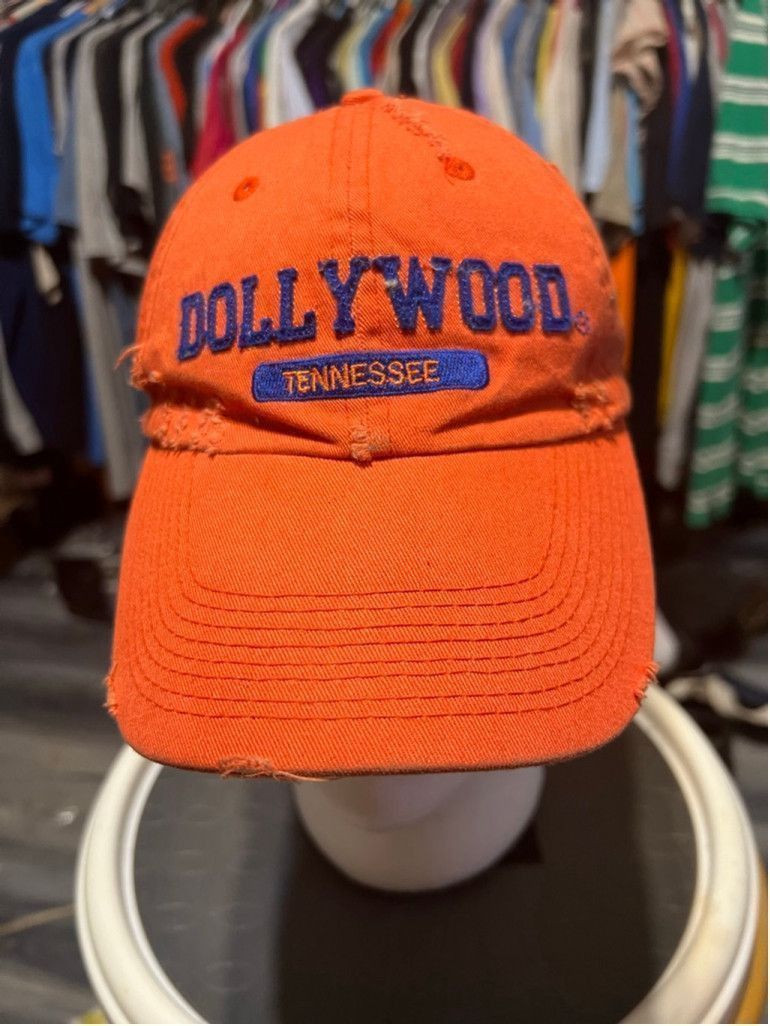 Other Men's Dollywood Orange Blue Distressed Baseball Cap Size ONE SIZE - 1 Thumbnail