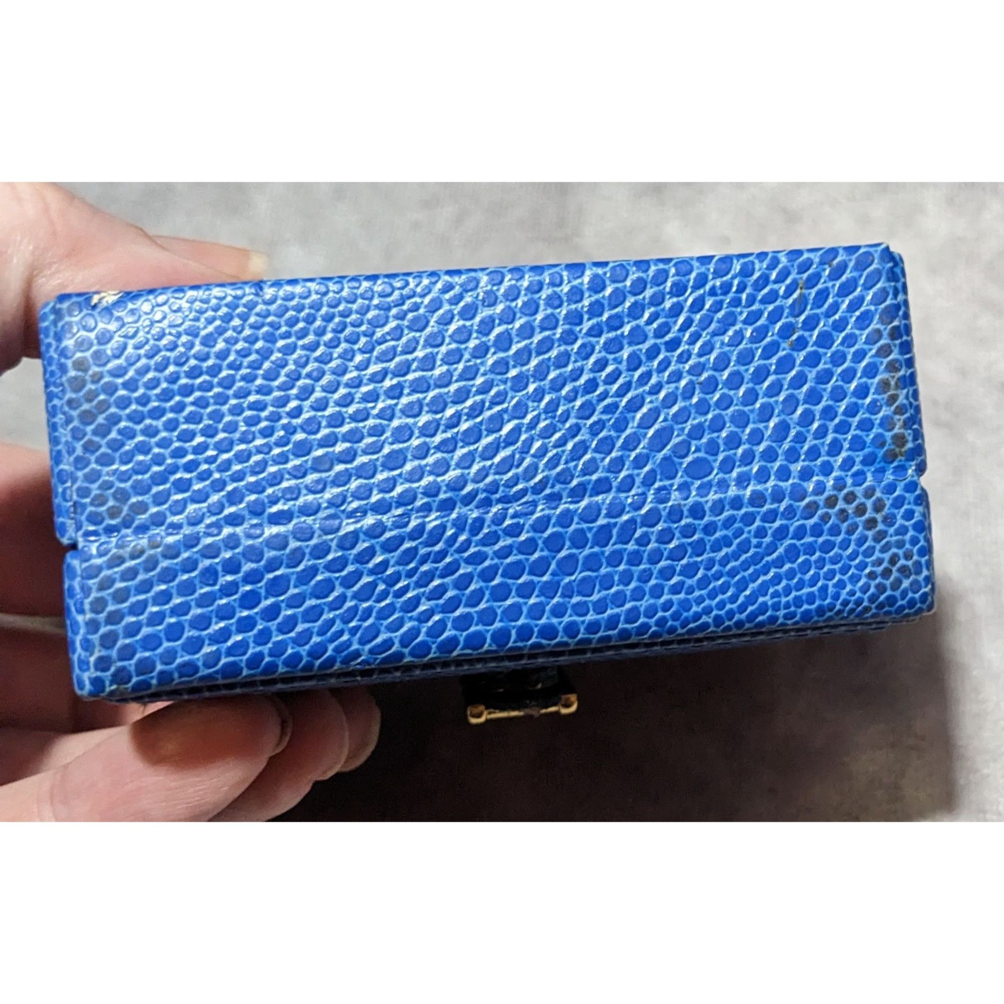 Other Mini Blue Faux Snake Travel Trunk With Mirror Size ONE SIZE - 9 Thumbnail