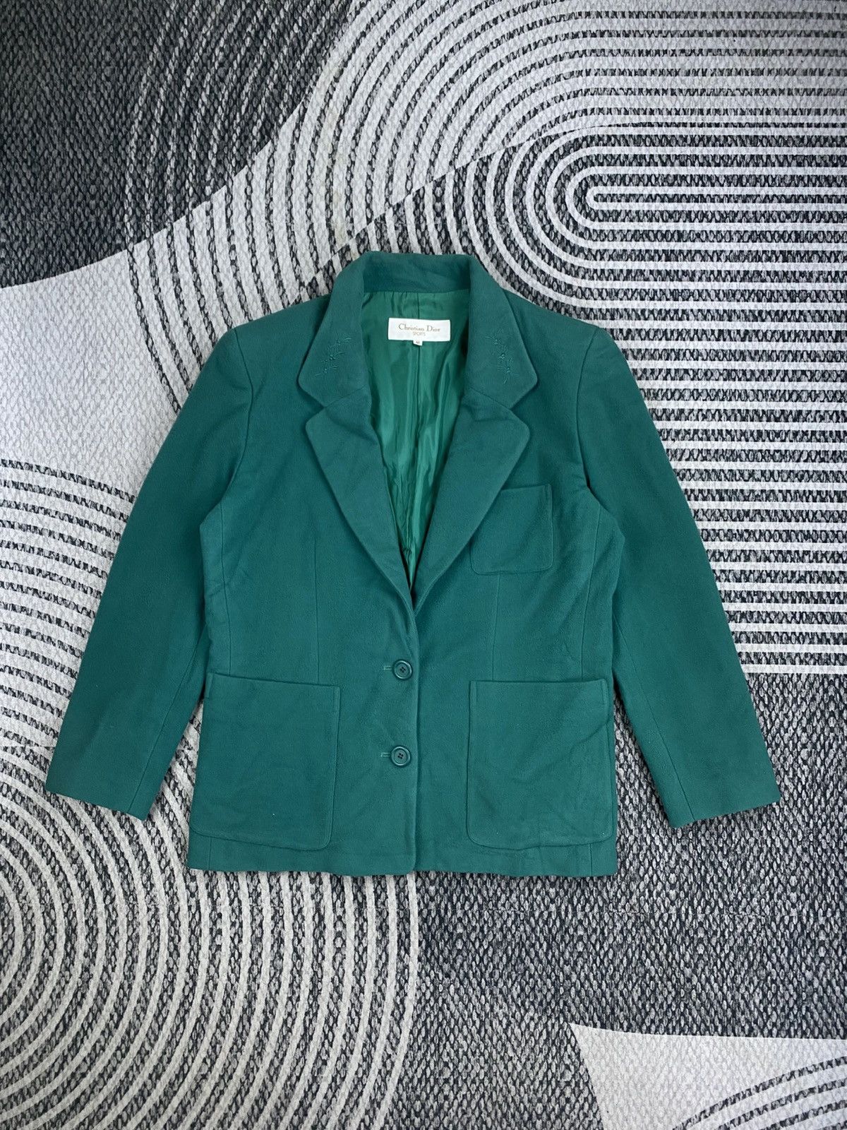 Christian Dior Monsieur Vtg Christian Dior Sports Double Button Green Blazer Size M / US 6-8 / IT 42-44 - 1 Thumbnail
