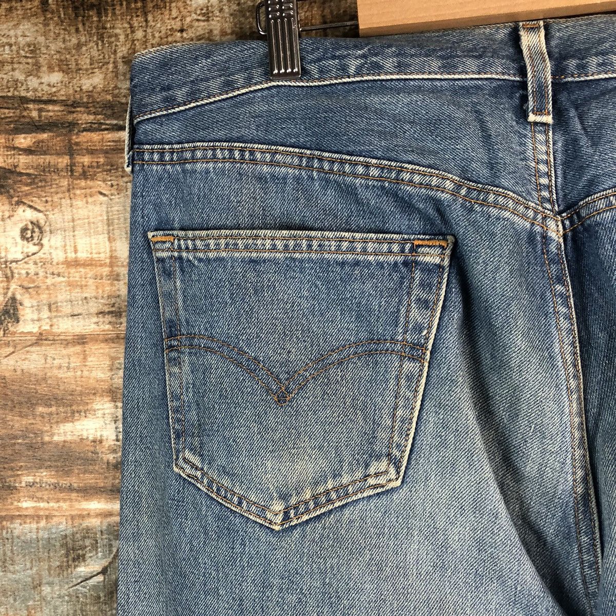 Levi's Levis 501 vintage ripped Blue Denim Pants #A2578 Size US 37 - 16 Thumbnail