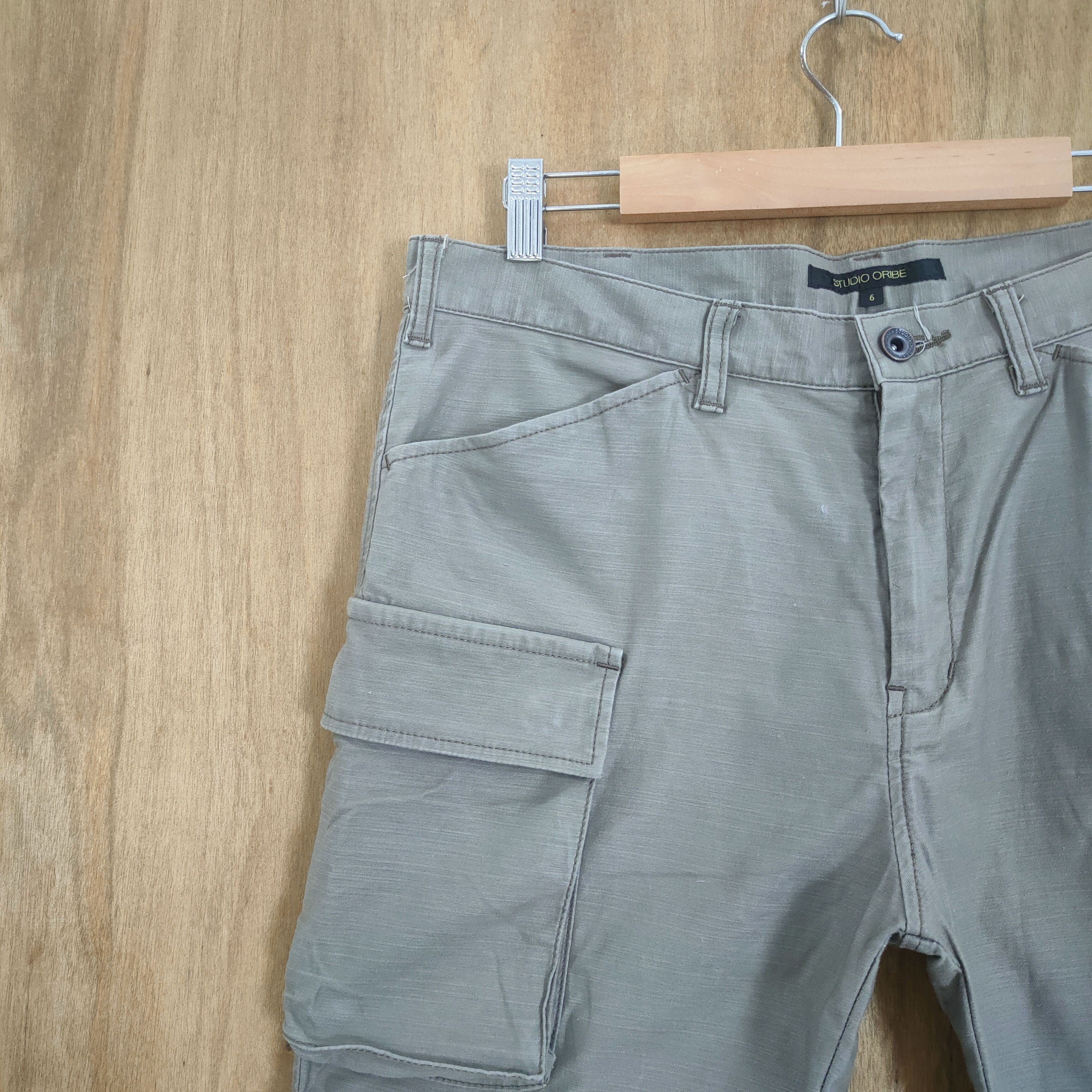 Japanese Brand VINTAGE 8 POCKET STUDIO OROBI GREY CARGO PANTS Size US 34 / EU 50 - 4 Thumbnail