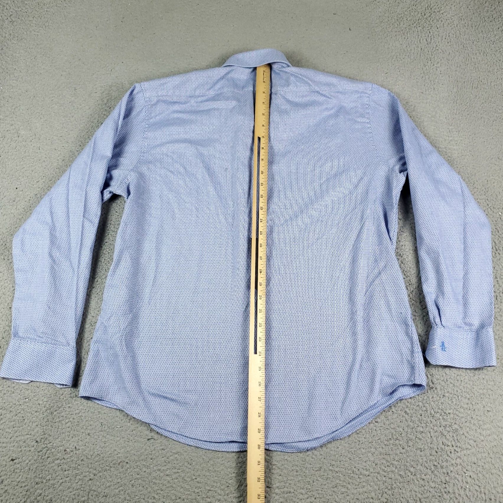 Vintage Penguin Dress Shirt Mens Size 17 Blue Long Sleeve Button Up Casual Business Size 46R - 3 Thumbnail