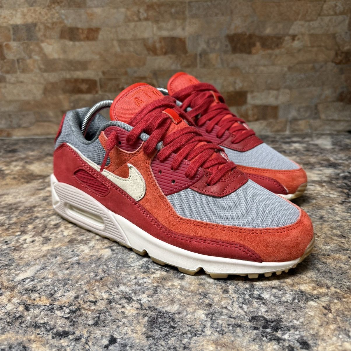 Nike Nike Air Max 90 Premium Gym Red Sz. 10 Size US 10 / EU 43 - 1 Thumbnail