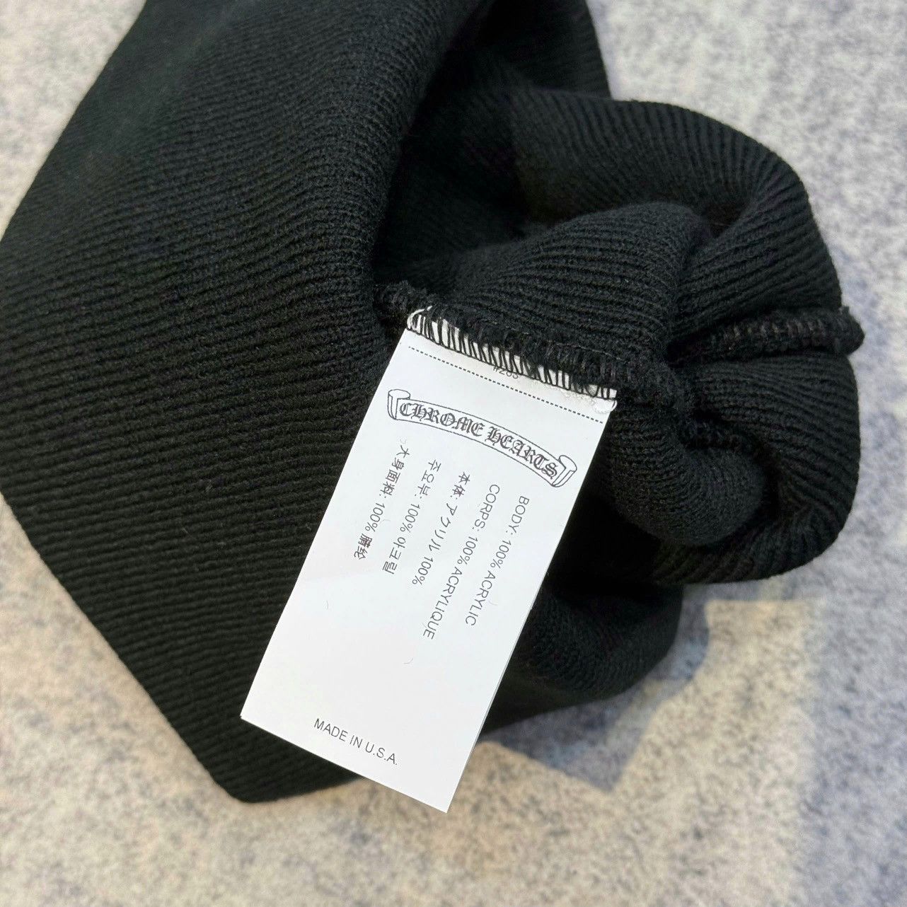 Chrome Hearts Chrome Hearts stacked +CHROME HEARTS+ beanie black Size ONE SIZE - 4 Thumbnail