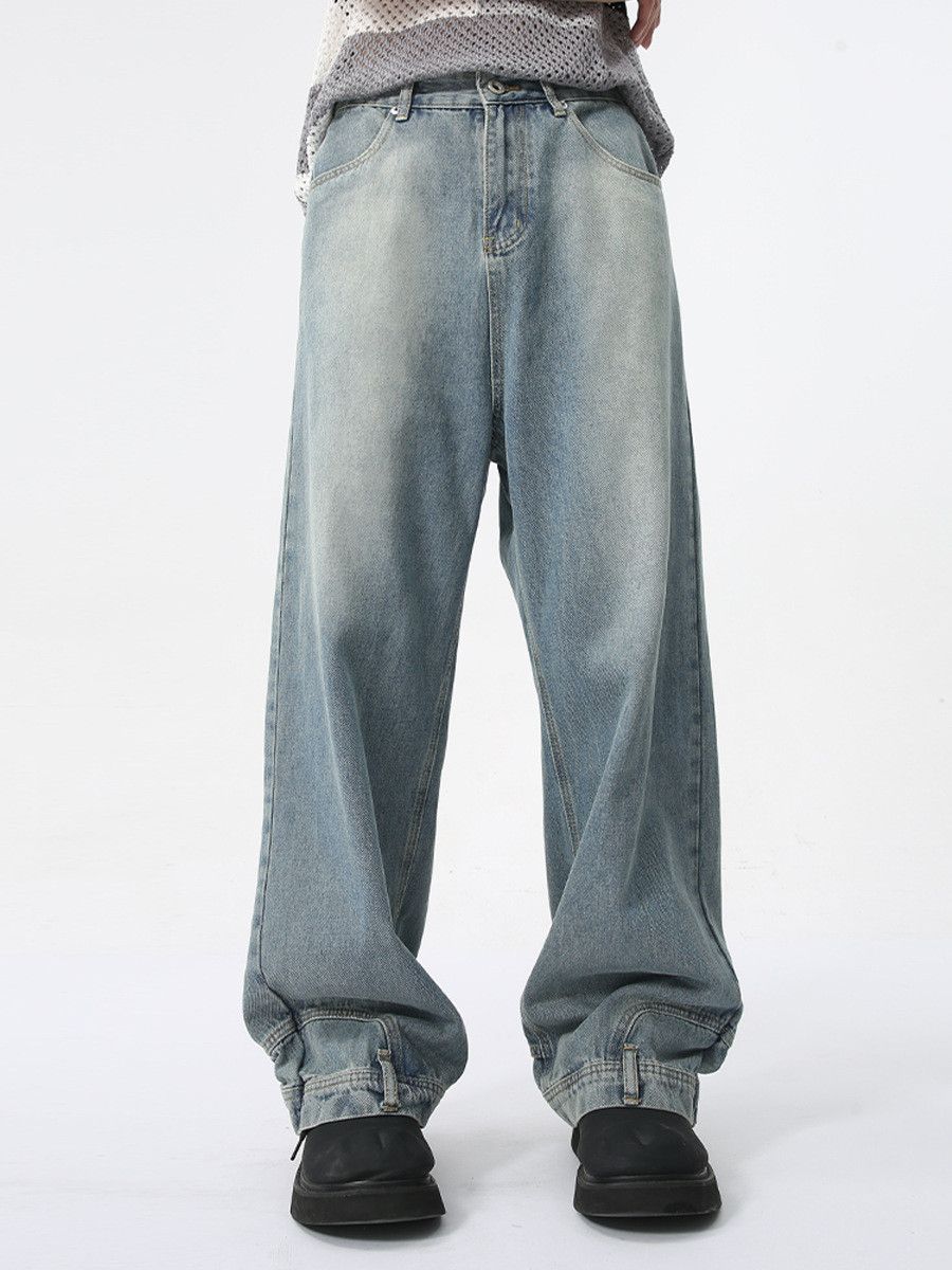 Japanese Brand Men's Japanese Retro Straight Leg Loose Flare Jeans Size US 32 / EU 48 - 2 Thumbnail