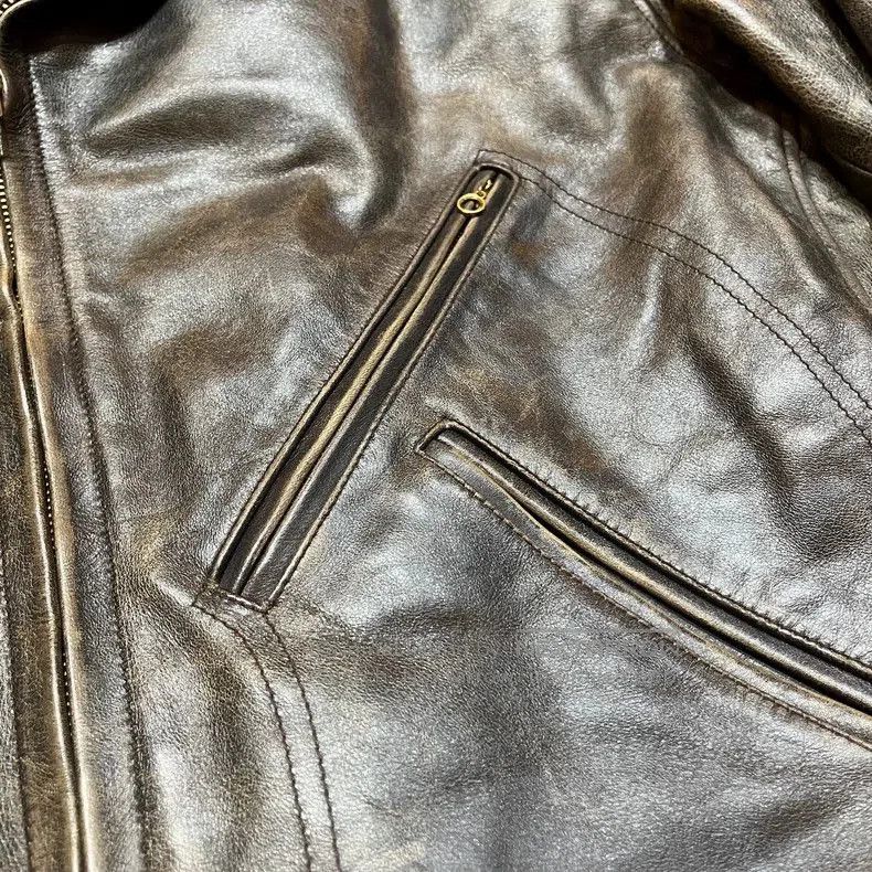 RRL Ralph Lauren RRL Leather Biker Jacket. Size US S / EU 44-46 / 1 - 6 Thumbnail