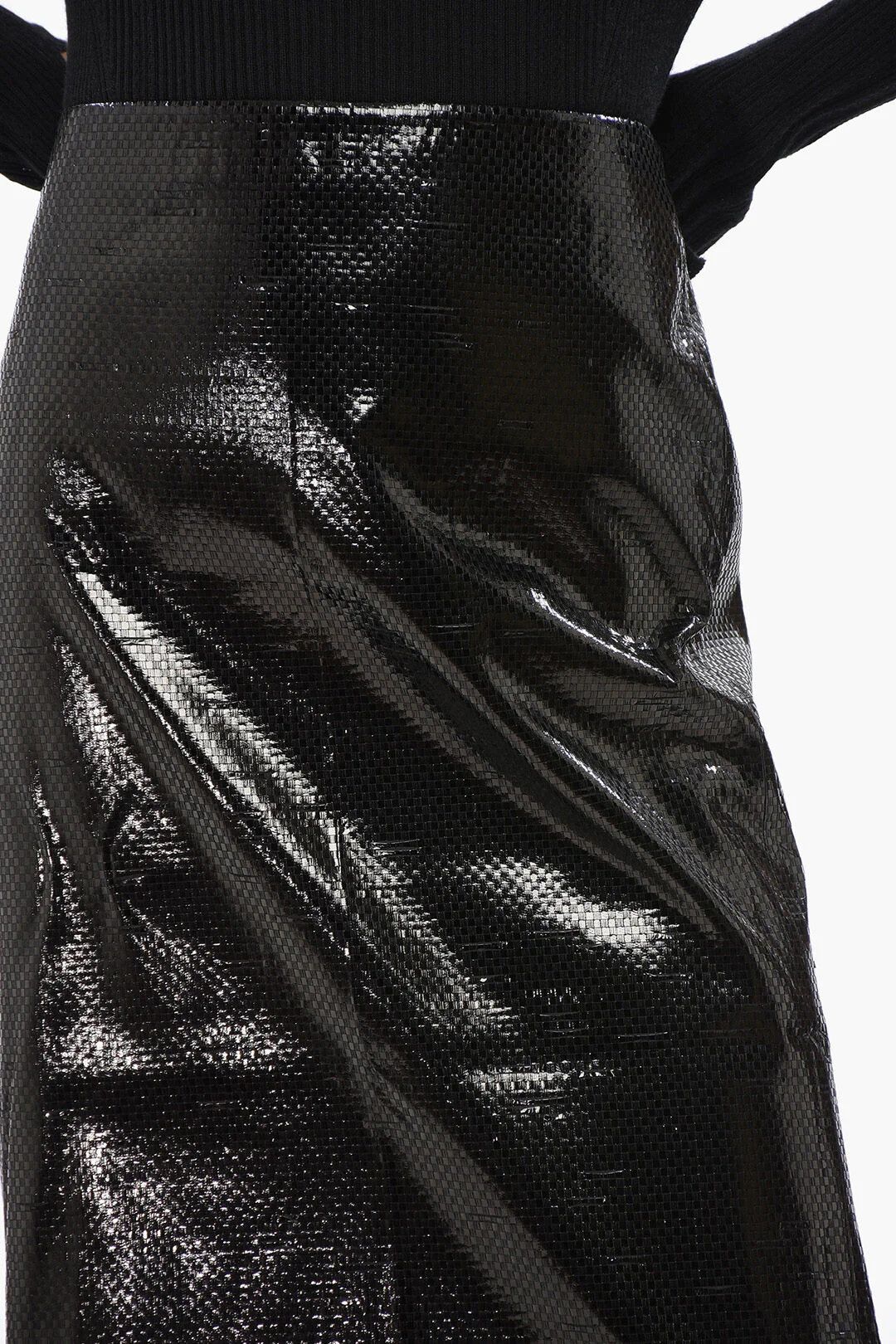Alexander McQueen og1mm0426 Silk Sheath Longuette Skirt in Black Size 28" / US 6 / IT 42 - 3 Thumbnail