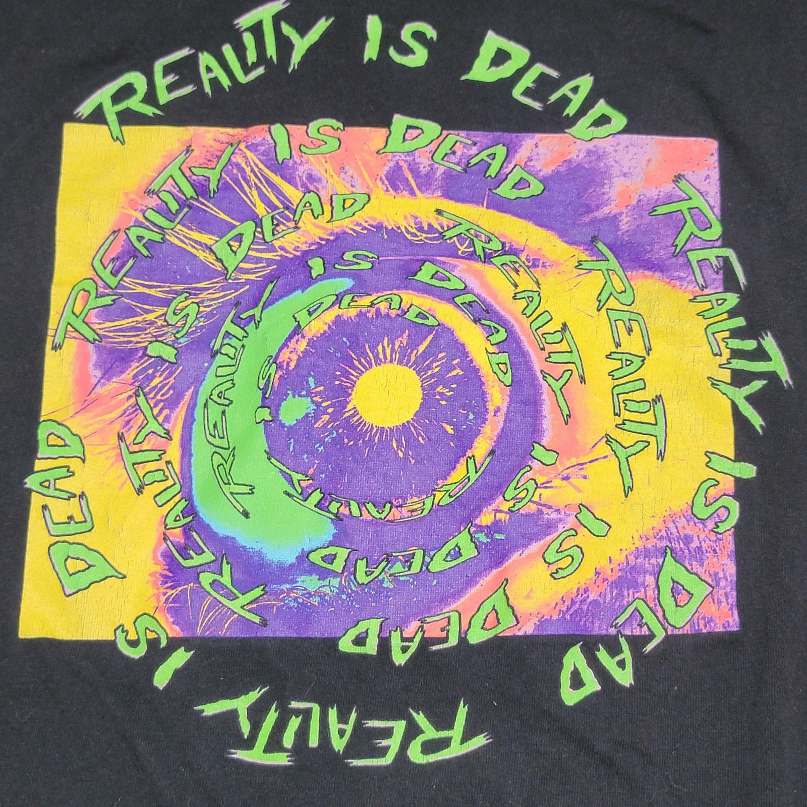 Teenage Teenage Black Unisex Tee "Reality Is Dead" - Size Small Size US S / EU 44-46 / 1 - 4 Thumbnail