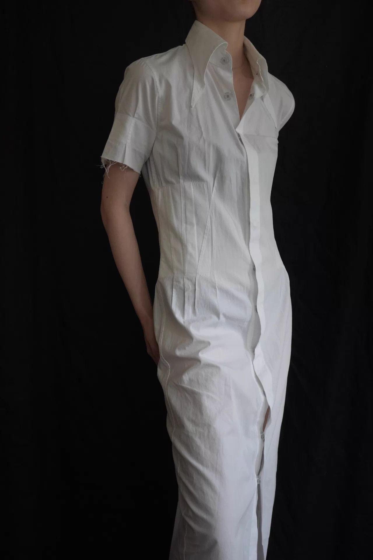 Masaki Matsushima Masaki Matsushima 97 SS White Pleated Collar Dress (S-M) Size S / US 4 / IT 40 - 6 Thumbnail