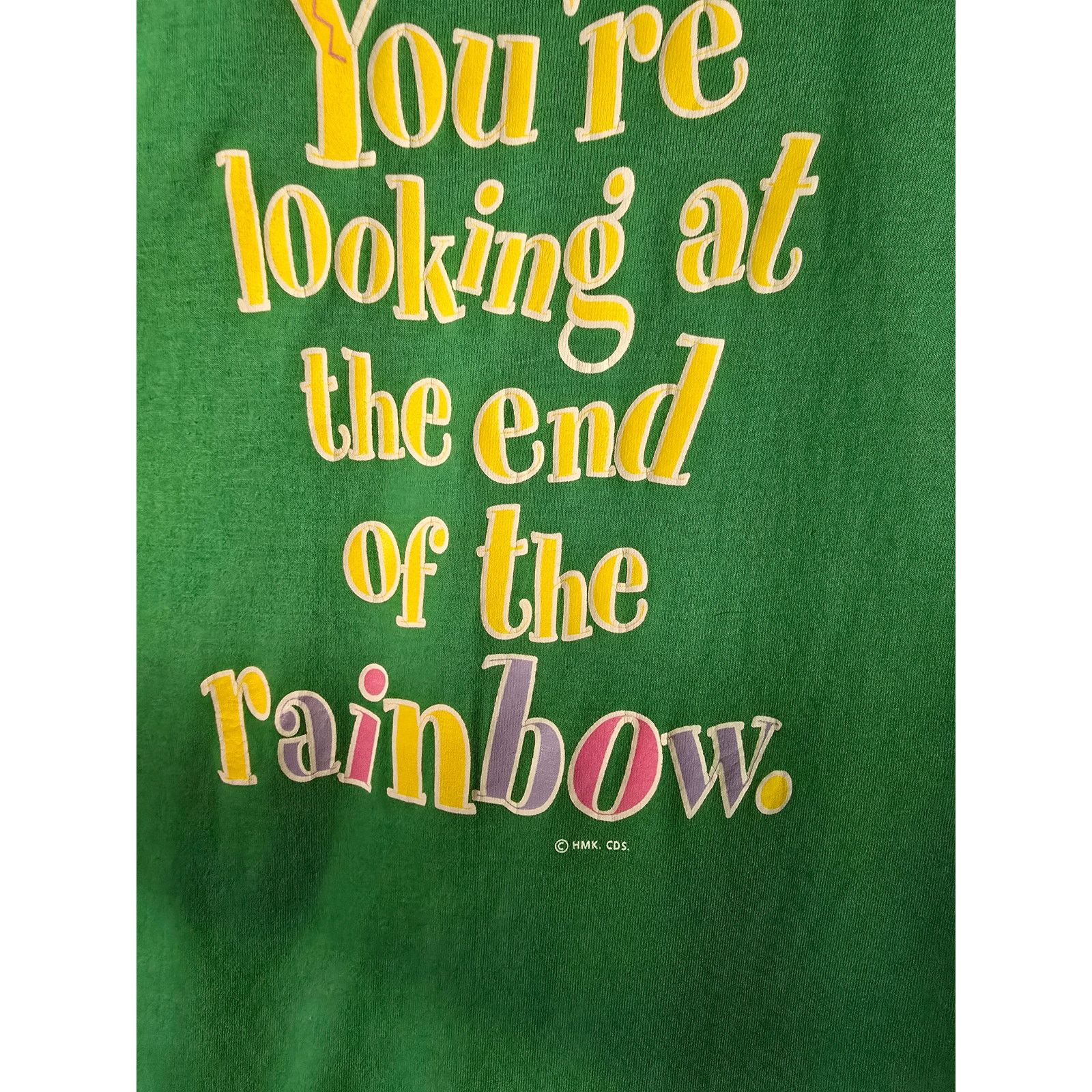Jerzees × Vintage Vintage Rainbow Shirt Green Large Funny Short Sleeve Tee 90s Size US L / EU 52-54 / 3 - 5 Thumbnail