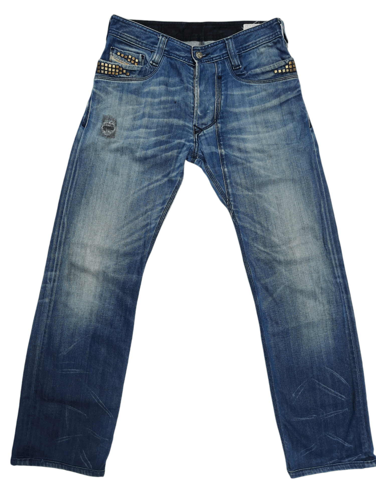 Diesel "DIESEL" distressed denim Size US 29 - 1 Thumbnail