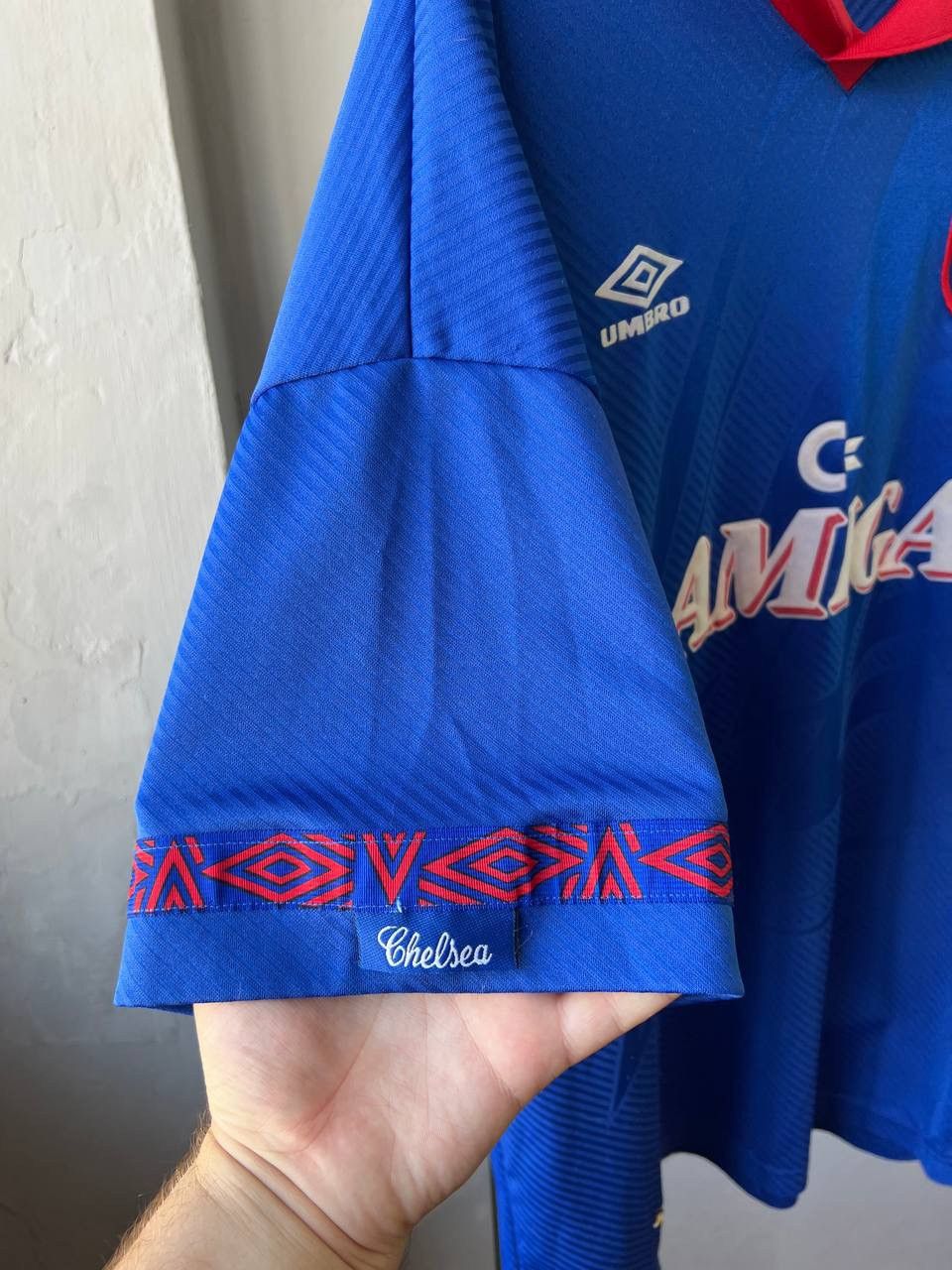 Vintage 1993/94 CHELSEA FC HOME SOCCER FOOTBALL UMBRO SHIRT JERSEY Size US XXL / EU 58 / 5 - 6 Thumbnail