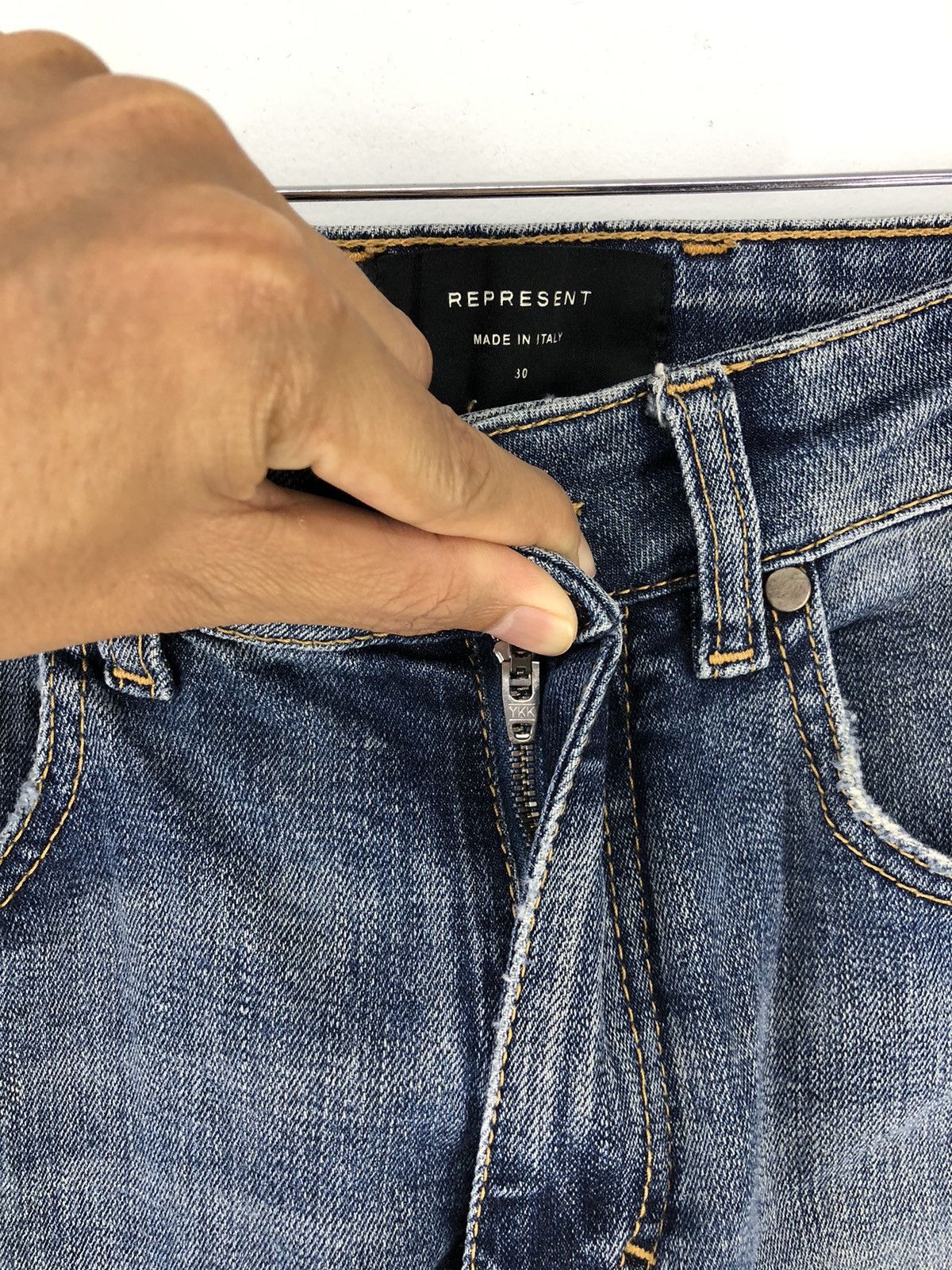 Represent Clo. Represent Destroyer Denim Rockstar Blue Skinny Jeans Size US 28 / EU 44 - 7 Thumbnail