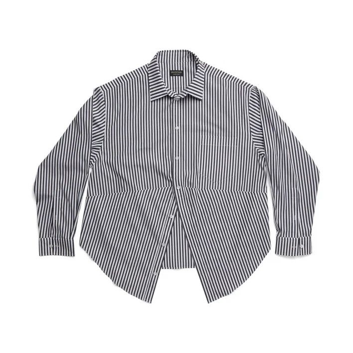 Balenciaga o1bcso1str1025 Swing Shirt Large Fit in Blue/White Size S / US 4 / IT 40 - 1 Thumbnail