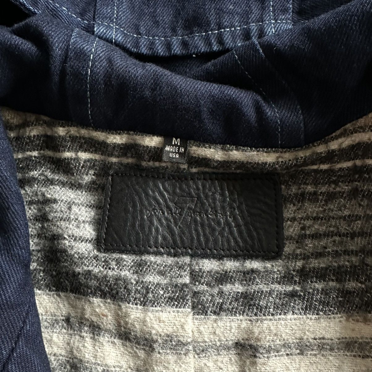 7 For All Mankind 7 For All Mankind Hooded Denim Toggle Coat in Indigo Blue Size US M / EU 48-50 / 2 - 6 Thumbnail