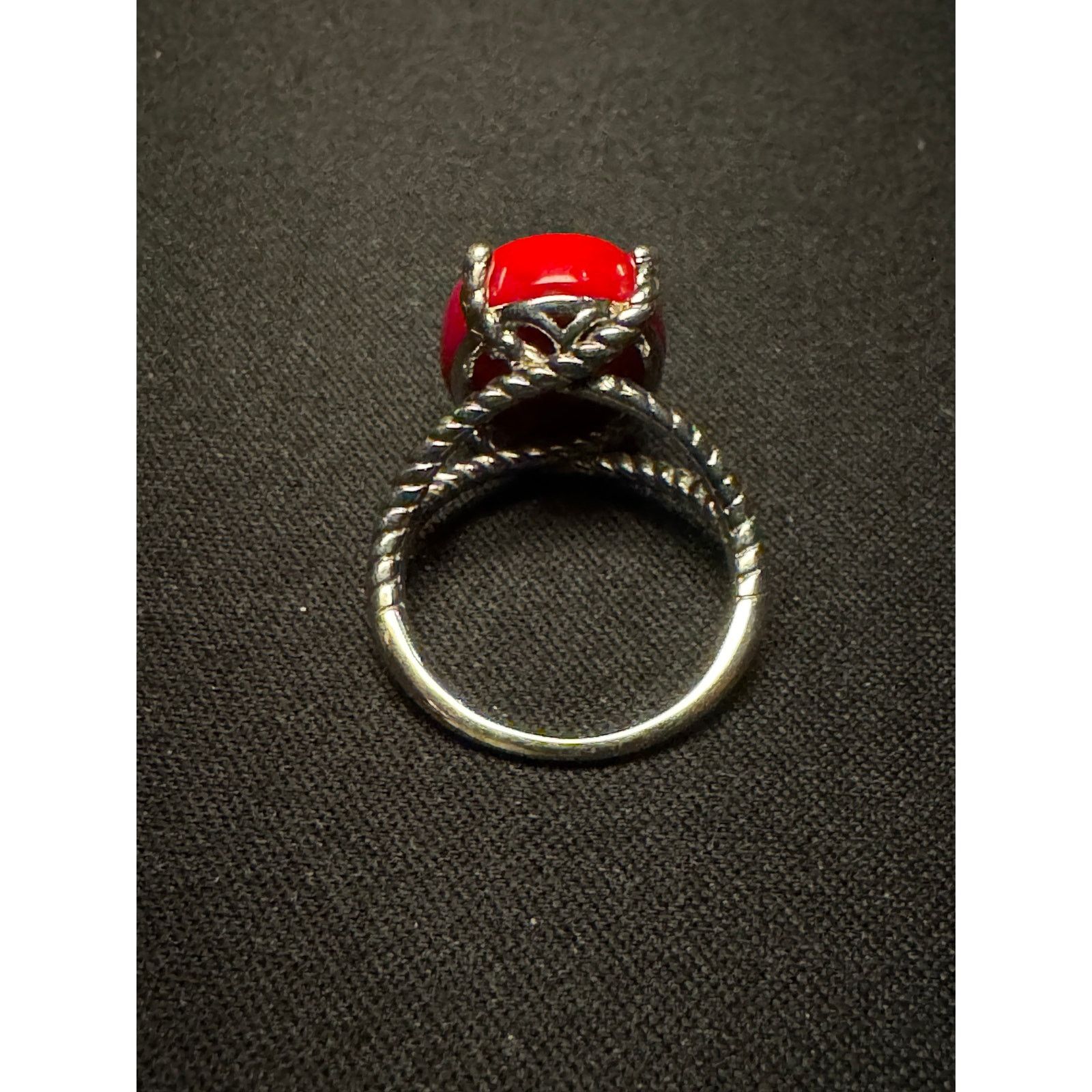 Other 925 Silver F.D. Felicia Design Coral Rope Design Size 6 Ring Size ONE SIZE - 6 Thumbnail
