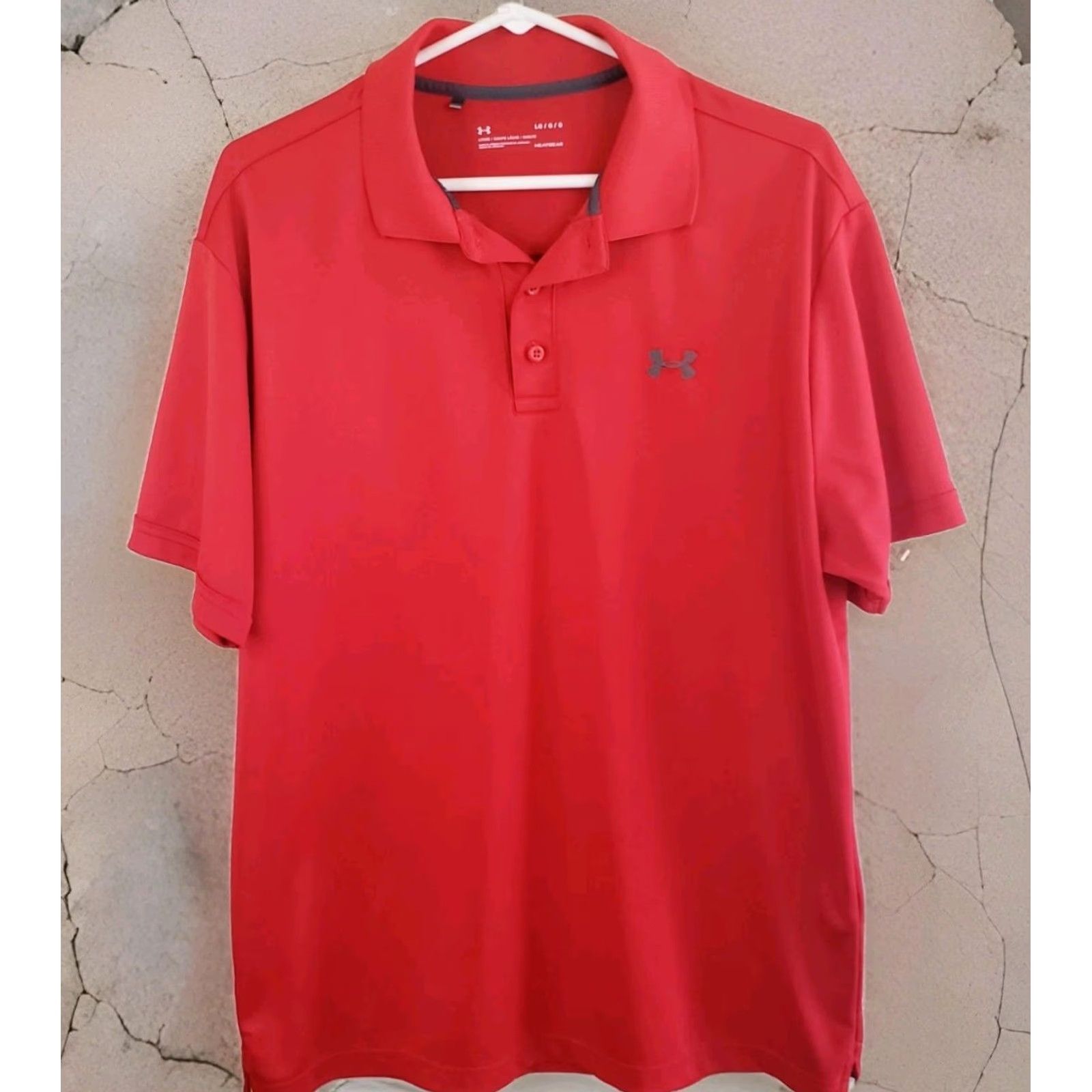 Under Armour Under Armour HeatGear Polo Shirt Mens Regular Fit Short Sleeve Red Size L Cotton Logo Nonstains 90s? Size US L / EU 52-54 / 3 - 2 Thumbnail