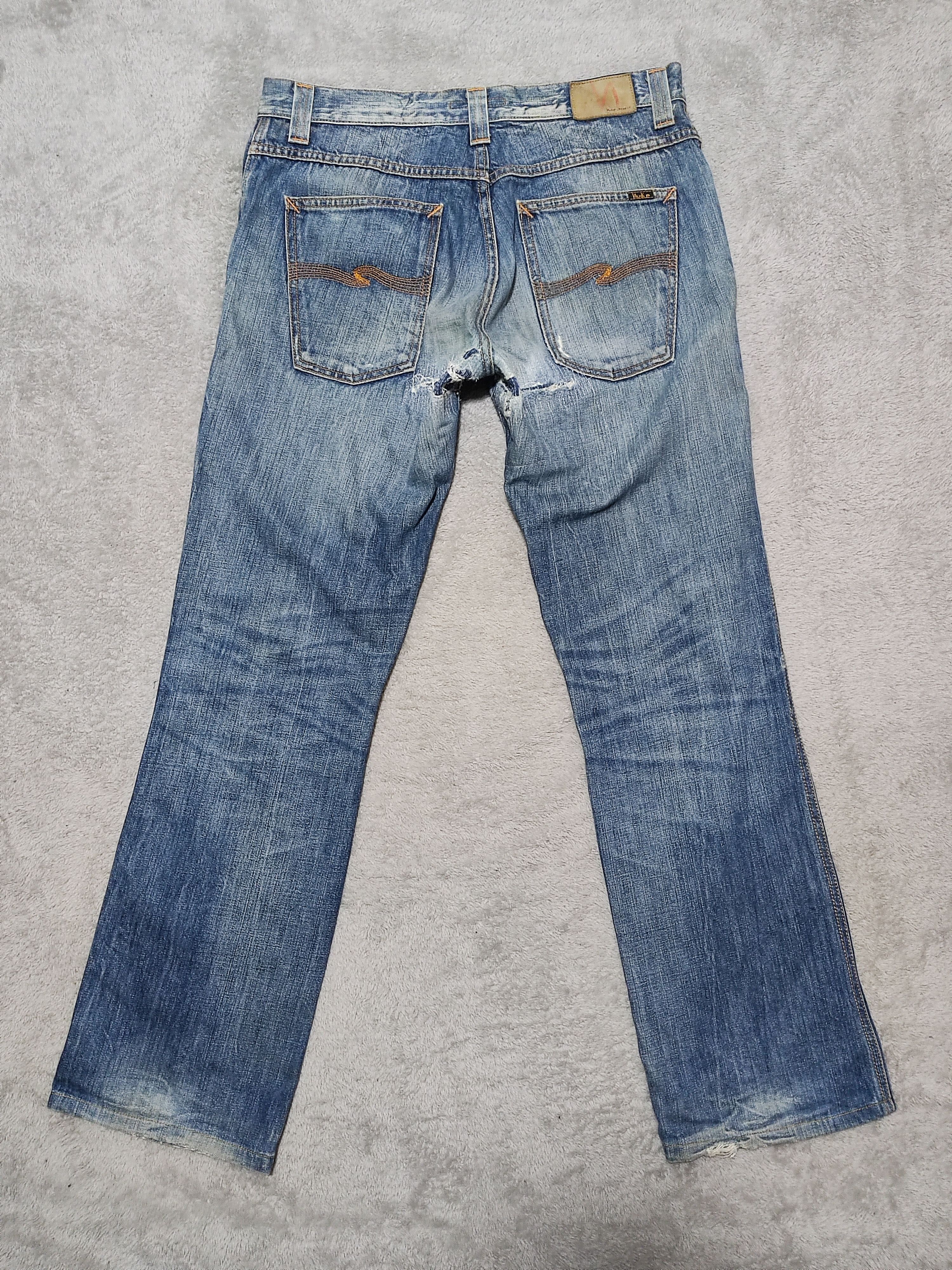Nudie Jeans Vintage Distressed Nudie saltwater blue Italy made Size US 34 / EU 50 - 2 Thumbnail