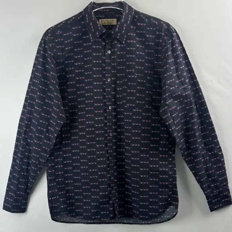Burberry Burberry Men’s Long Sleeve Shirt in Dark Blue Size US S / EU 44-46 / 1 - 1 Thumbnail
