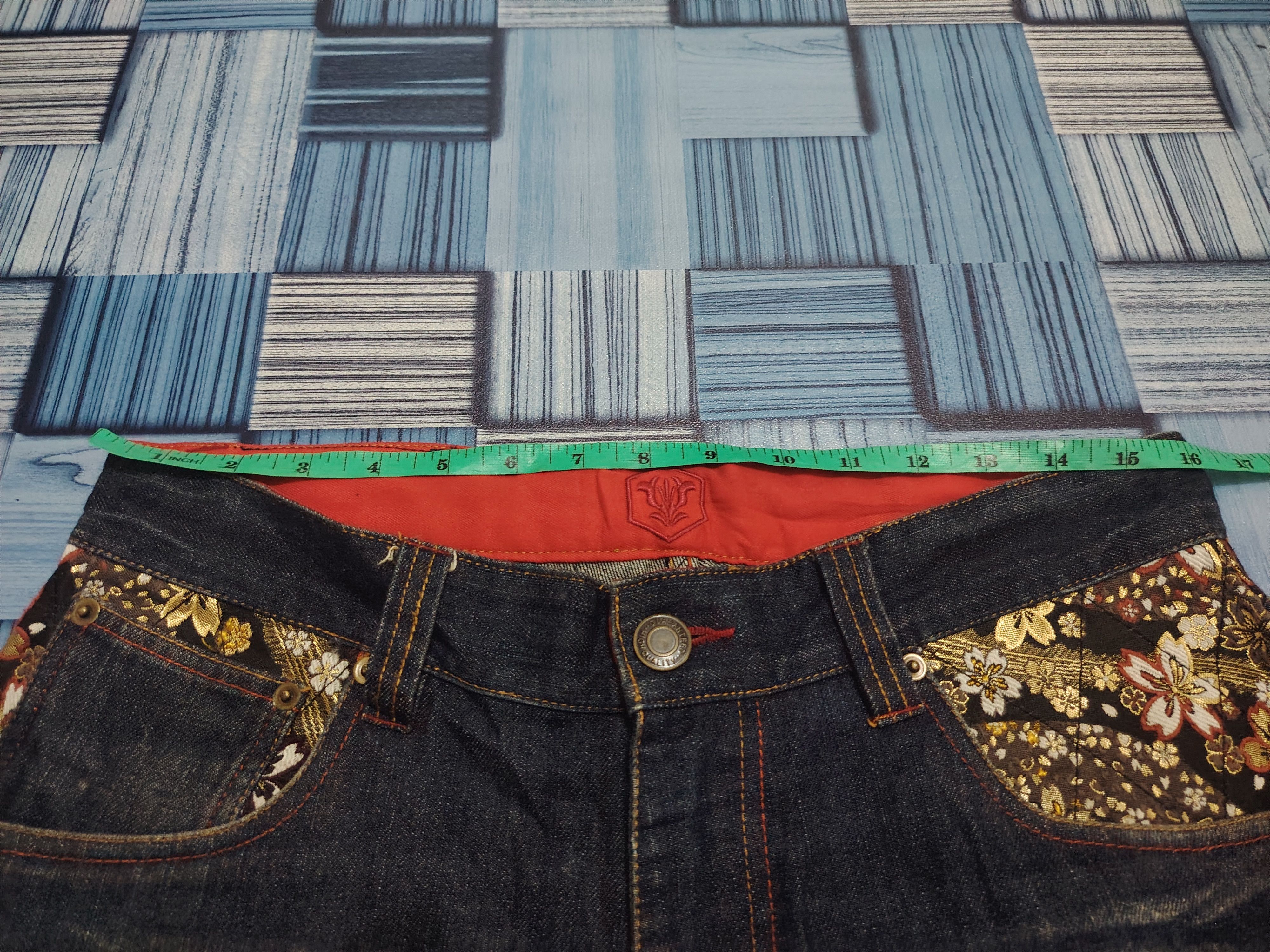 Karakuri Tamashii The Japanese Tradition Karakuri Style Embroidered Jeans Size US 32 / EU 48 - 22 Thumbnail