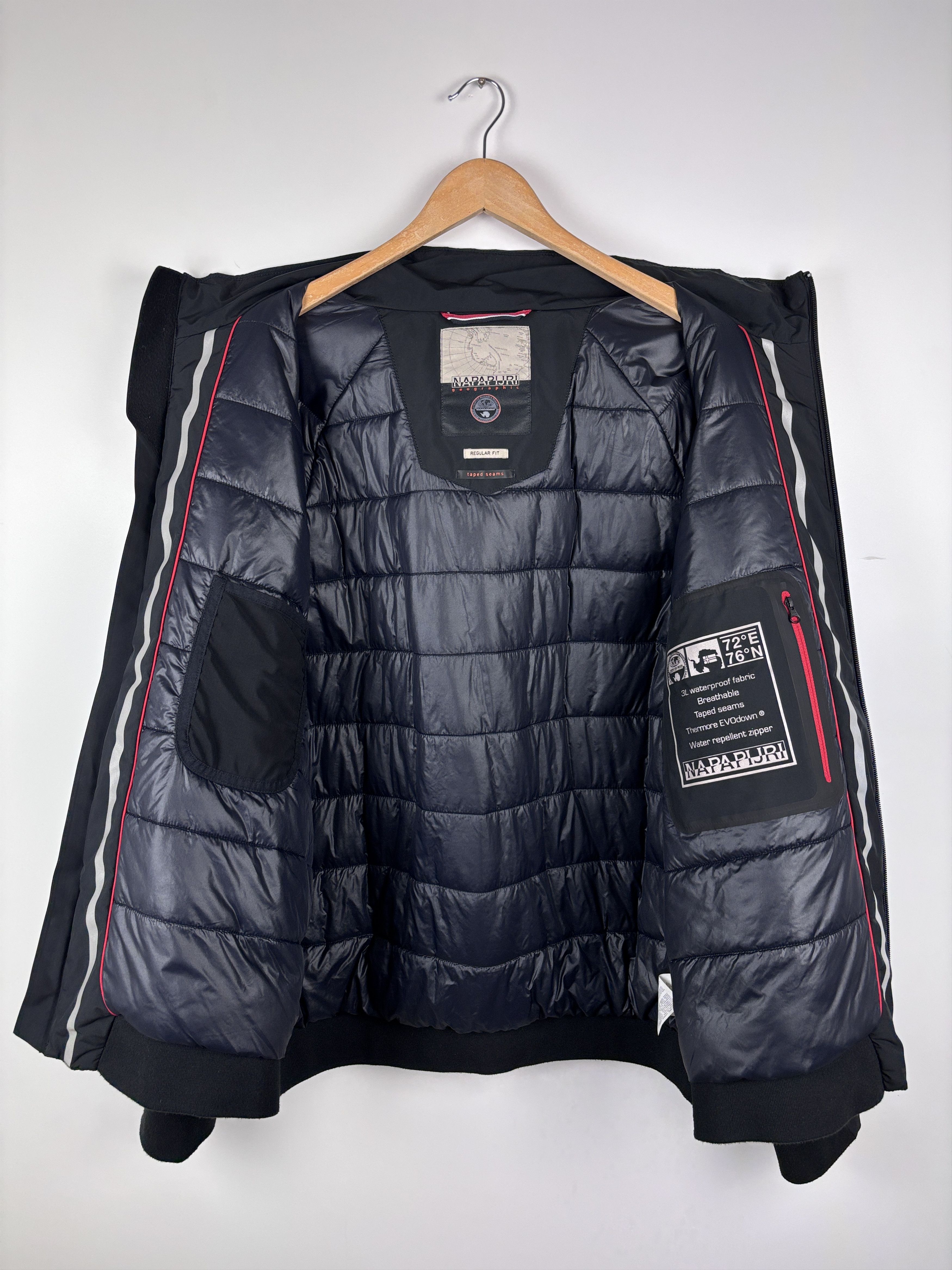 Napapijri Mens Napapijri Taped Seams Bomber Jacket Black Size 3XL Size US XXL / EU 58 / 5 - 8 Thumbnail