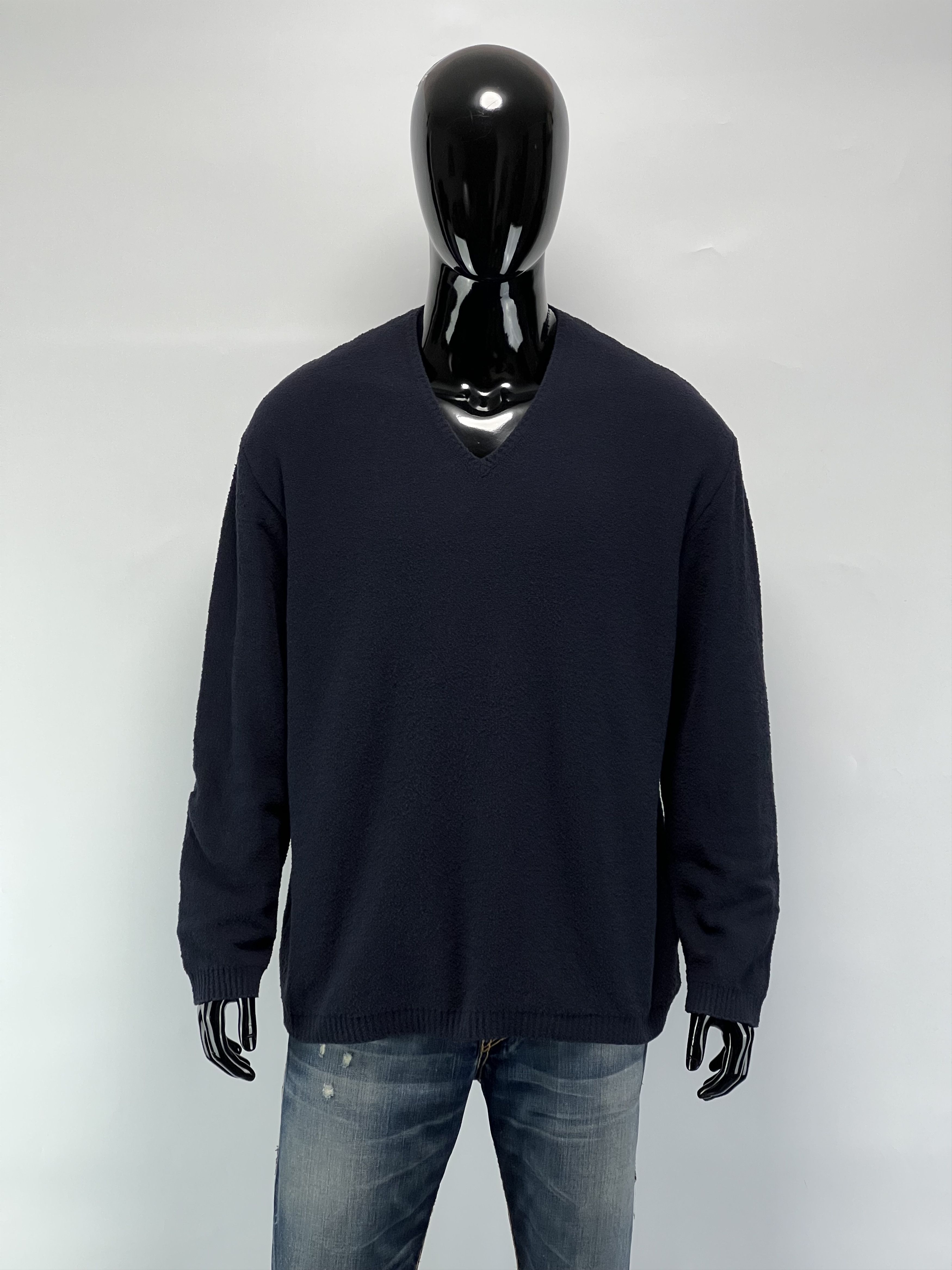 Ermenegildo Zegna Ermenegildo Zegna Men's Navy V-Neck Sweater Size XXL Size US XXL / EU 58 / 5 - 1 Thumbnail