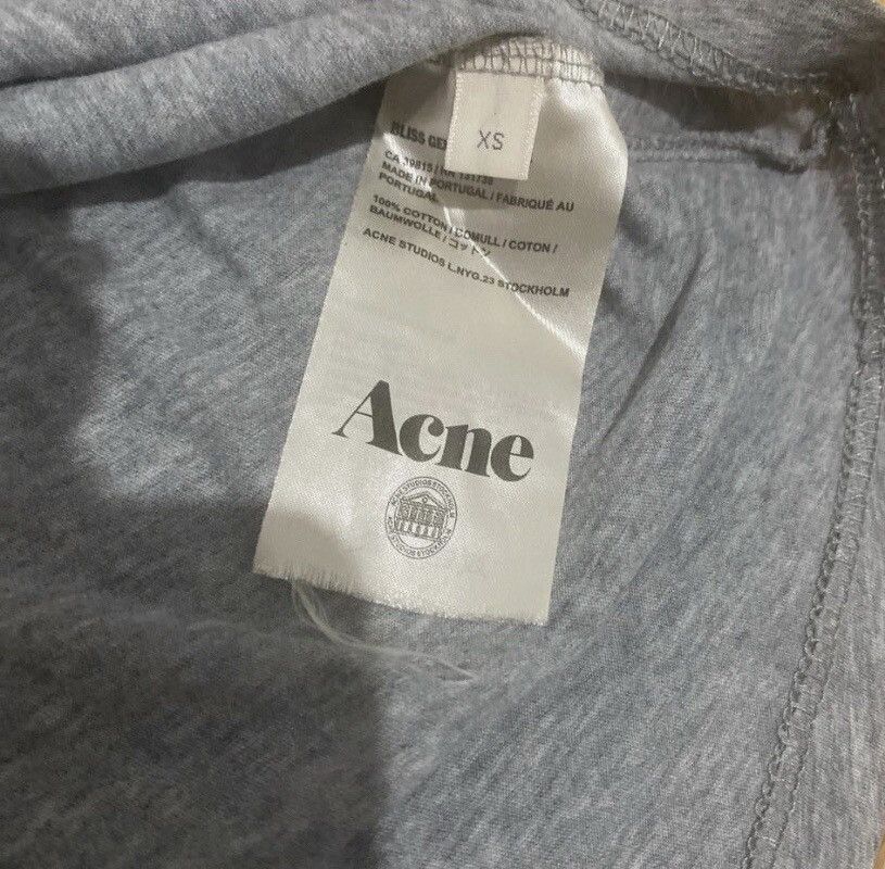 Acne Studios Acne Studios Grey Basic Fitted Tee Authentic SIZE XS Size XS / US 0-2 / IT 36-38 - 3 Thumbnail
