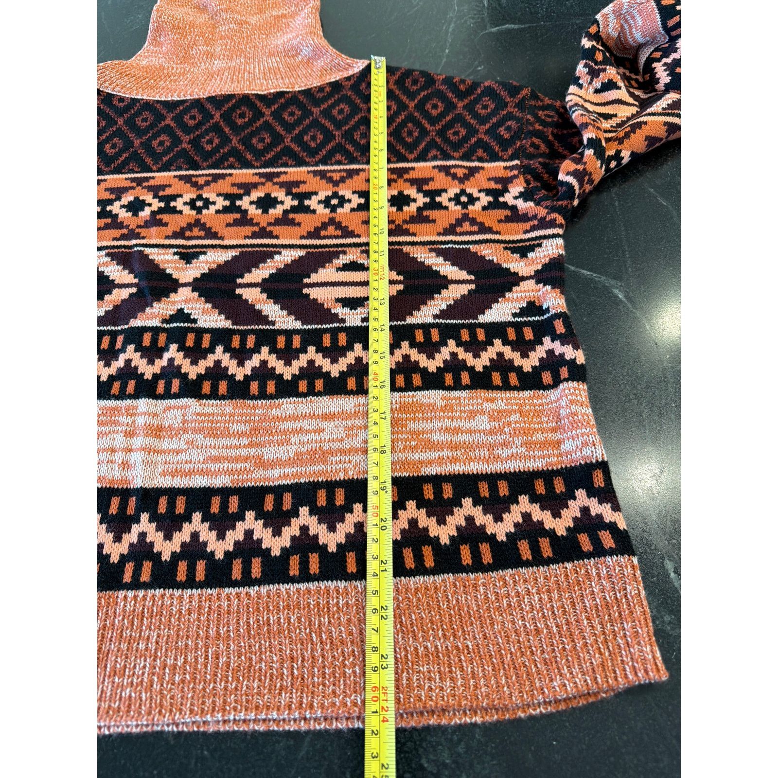Wrangler Wrangler Retro Aztec Knit Cowl Neck Sweater Small Size S / US 4 / IT 40 - 6 Thumbnail