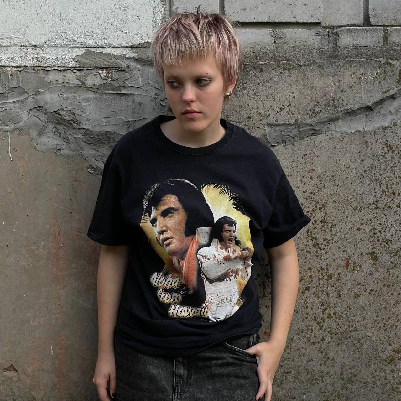 Perry Ellis Vintage Elvis Presley T-shirts Rock Tee Band Tees 90s Size US M / EU 48-50 / 2 - 1 Thumbnail