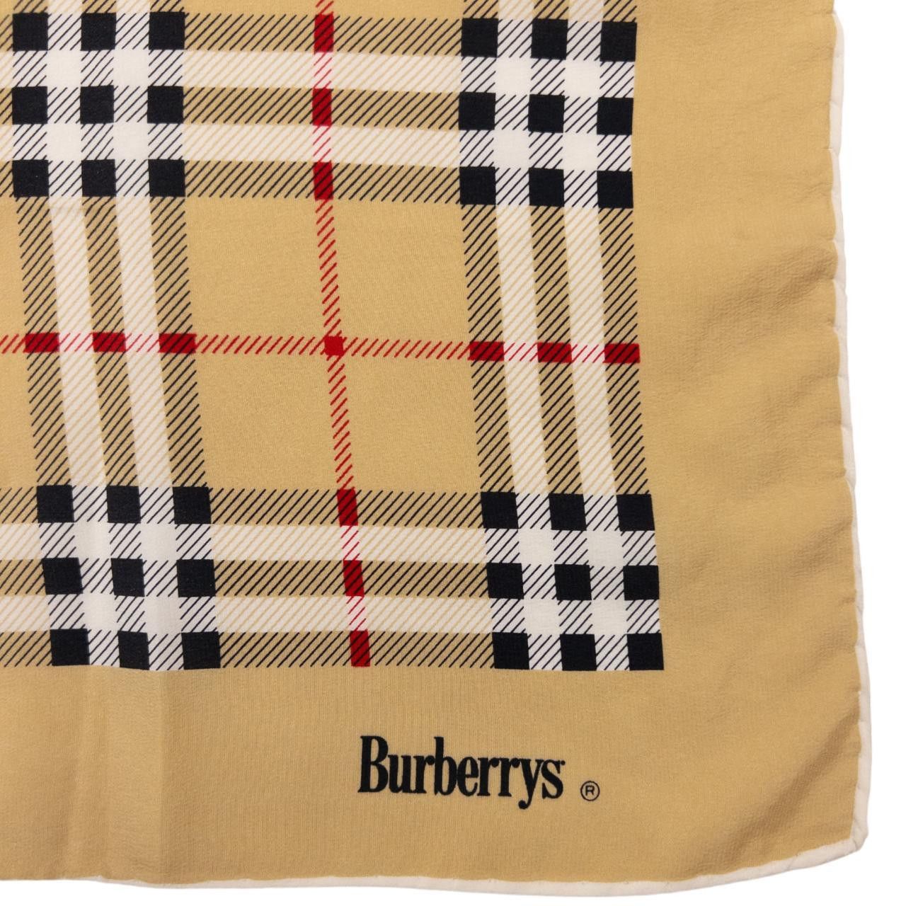 Burberry Vintage Burberry Nova Check Pure Silk Scarf Size ONE SIZE - 4 Thumbnail