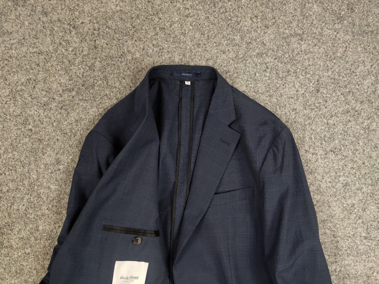 Hardy Amies Hardy Amies Design Wool Cotton Two Button Blazer Jacket Blue Size 48R - 8 Thumbnail