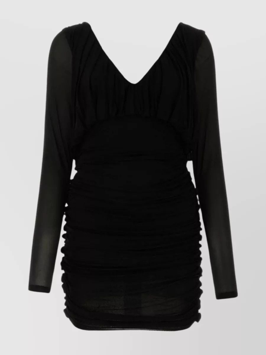 Saint Laurent Paris o1y0126 Mini Dress in Black Size M / US 6-8 / IT 42-44 - 1 Thumbnail