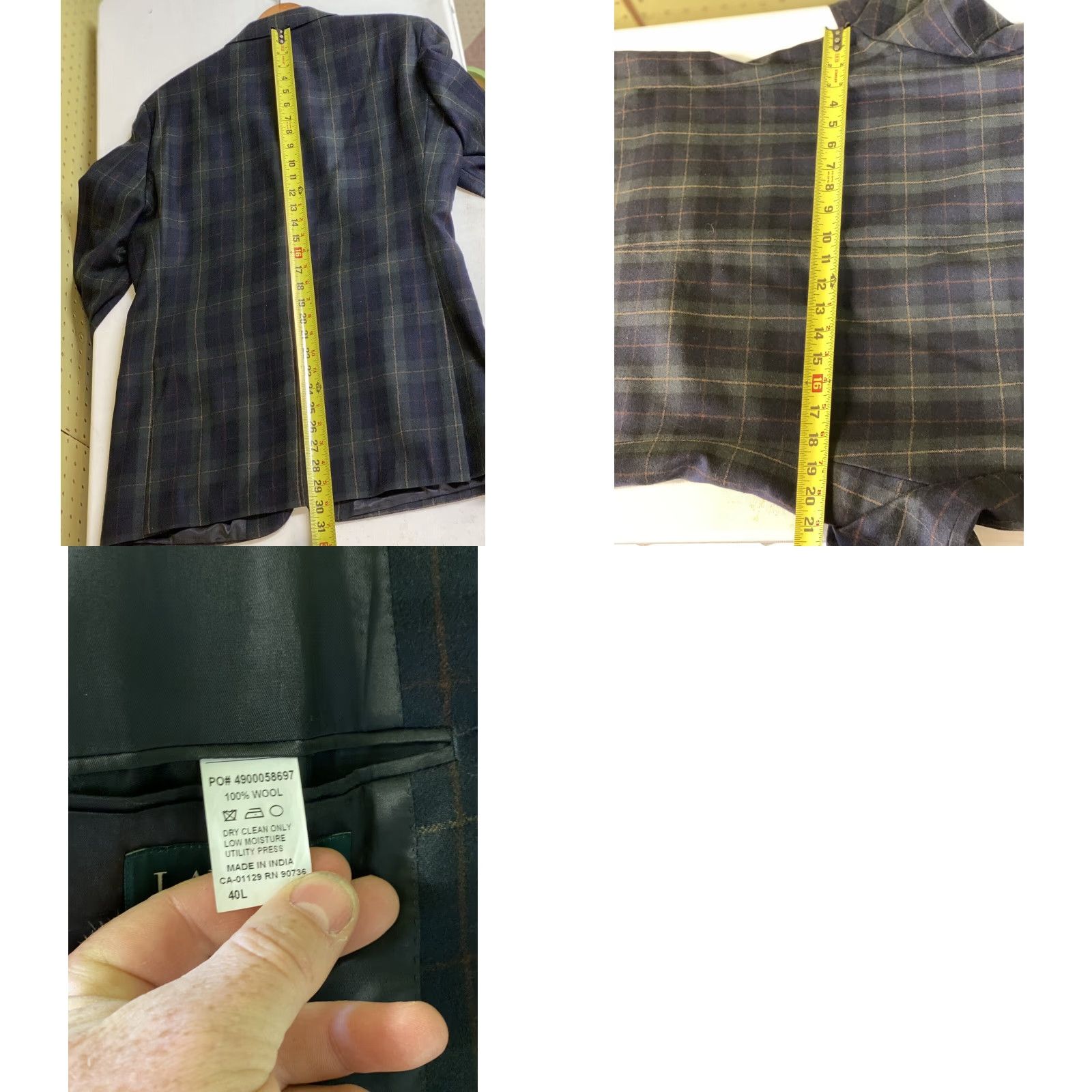 Polo Ralph Lauren VINTAGE Polo Ralph Lauren Blazer Jacket 40L Men Preppy Plaid Black Watch Tartan Wool Wool Blazer Notch Lapel Macy’s Size US L / EU 52-54 / 3 - 8 Thumbnail